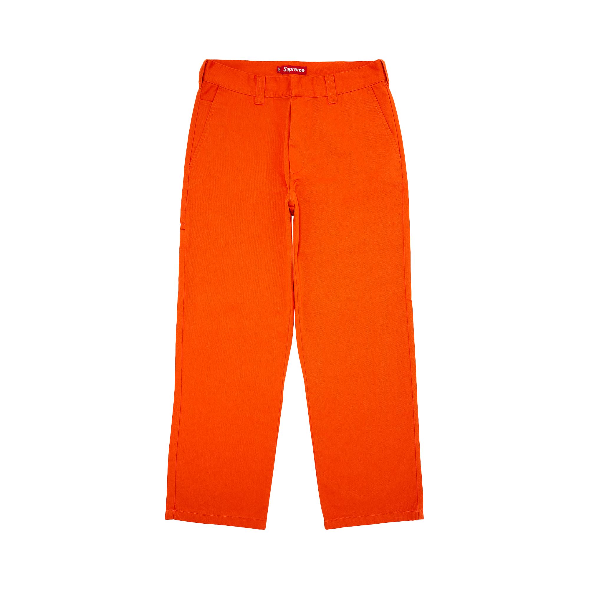 Pre-owned Supreme X Toy Machine Work Pant 'bright Orange' | Men's Size 32