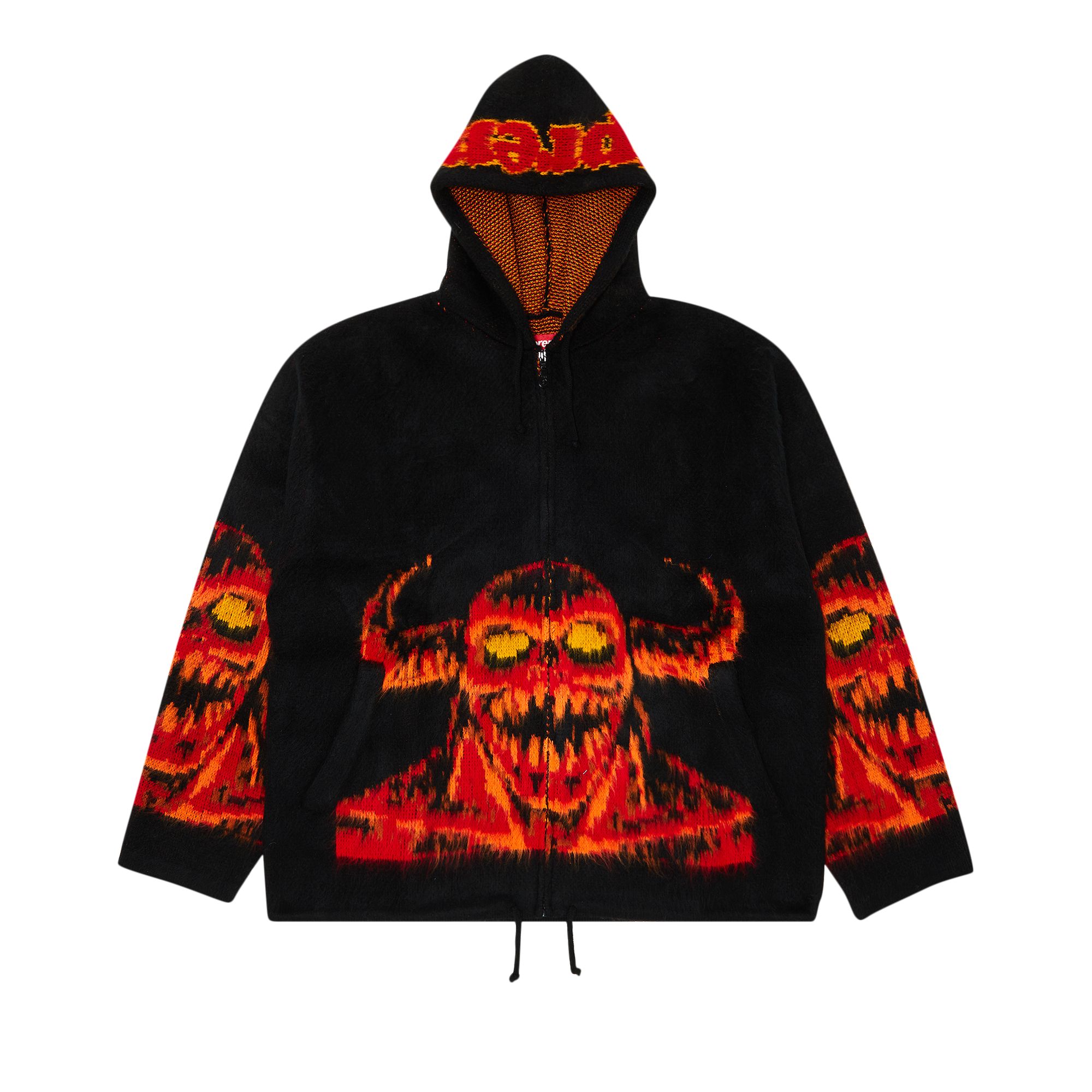 Supreme x Toy Machine Zip Up Hooded Sweatshirt 'Black' | Men's Size XL