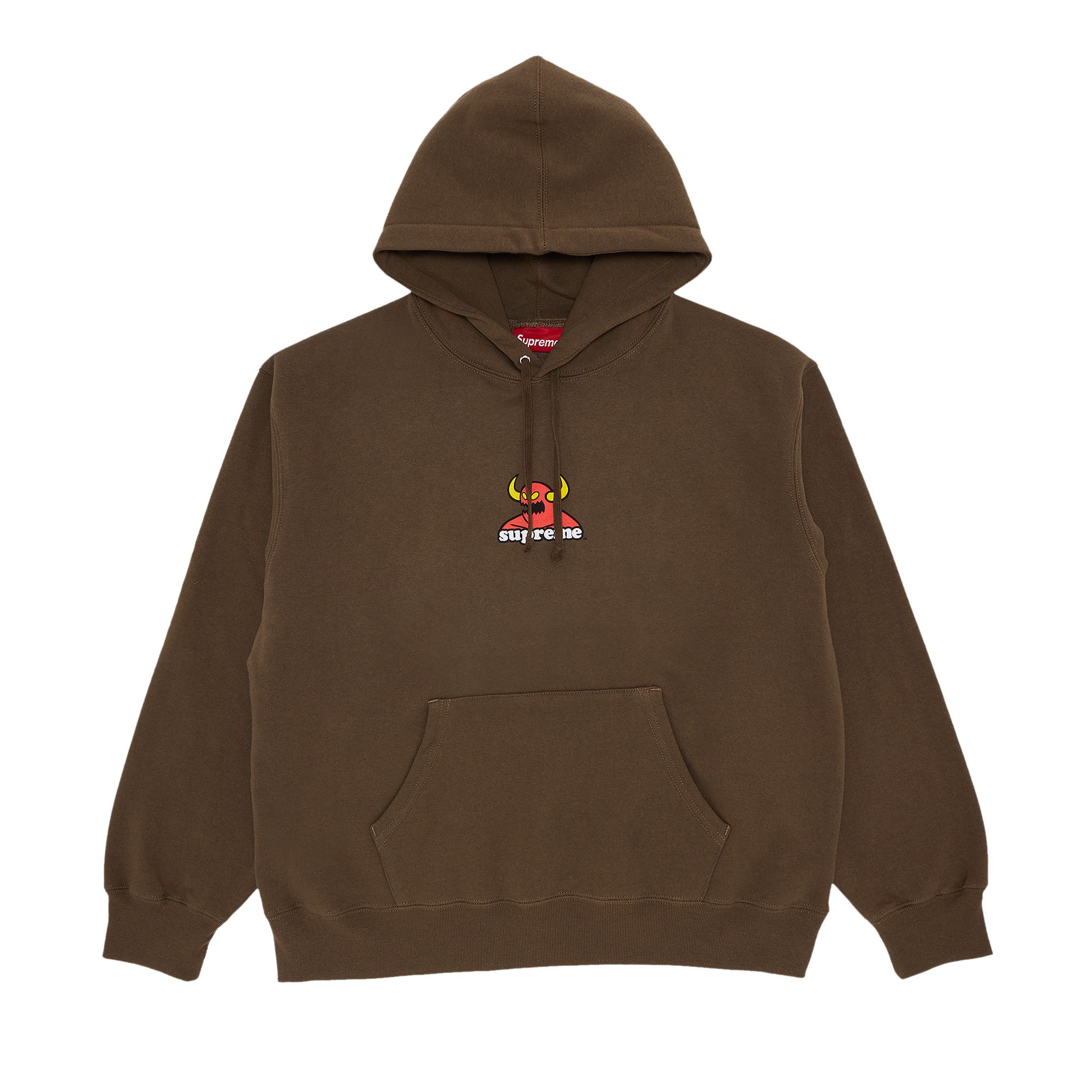 Supreme x Toy Machine Hooded Sweatshirt 'Dusty Brown' | Men's Size M