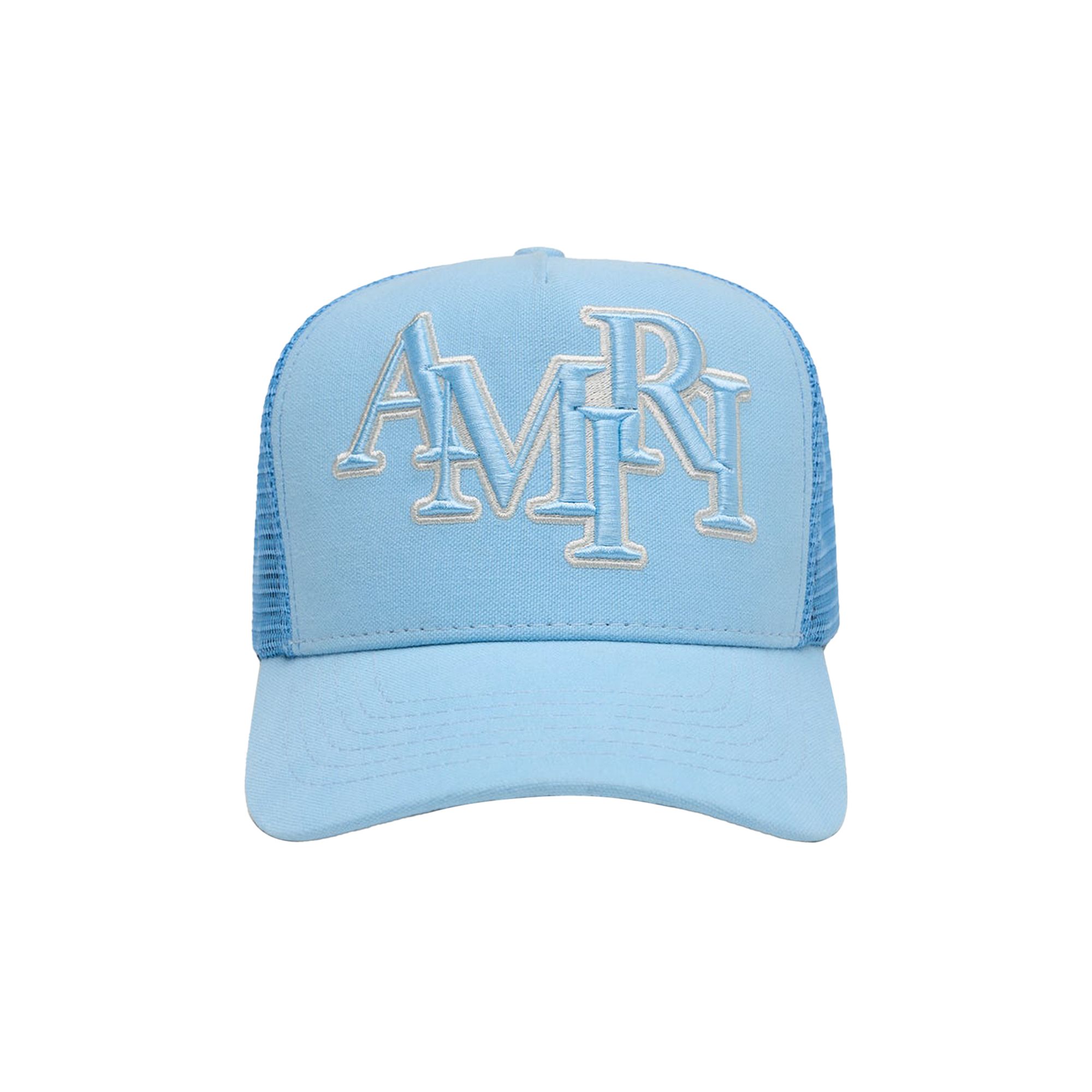Pre-owned Amiri Staggered Logo Trucker 'air Blue' | Men's Size Onesize