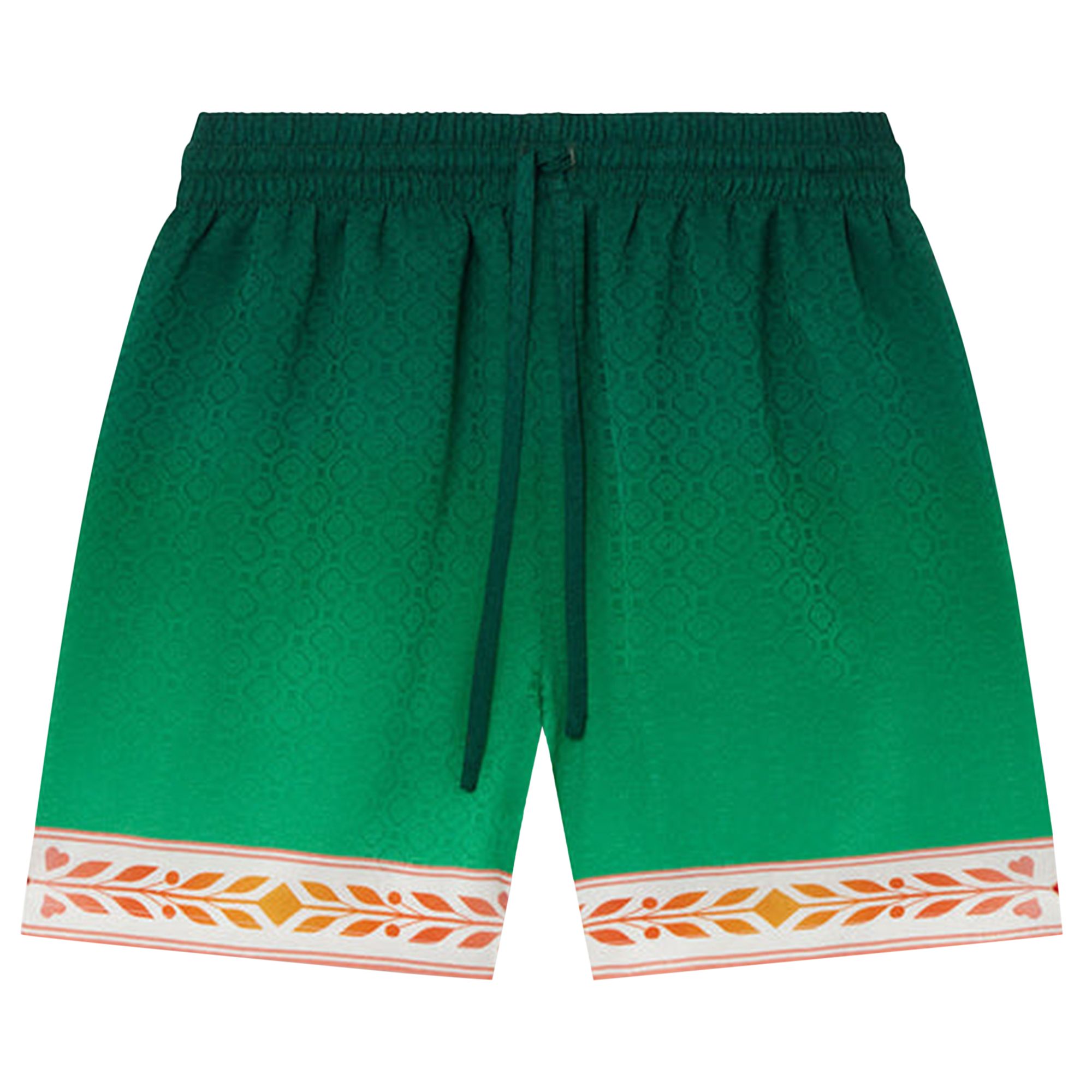 Pre-owned Casablanca Silk Shorts With Drawstring 'unity Is Power' | Green | Men's Size Xxl