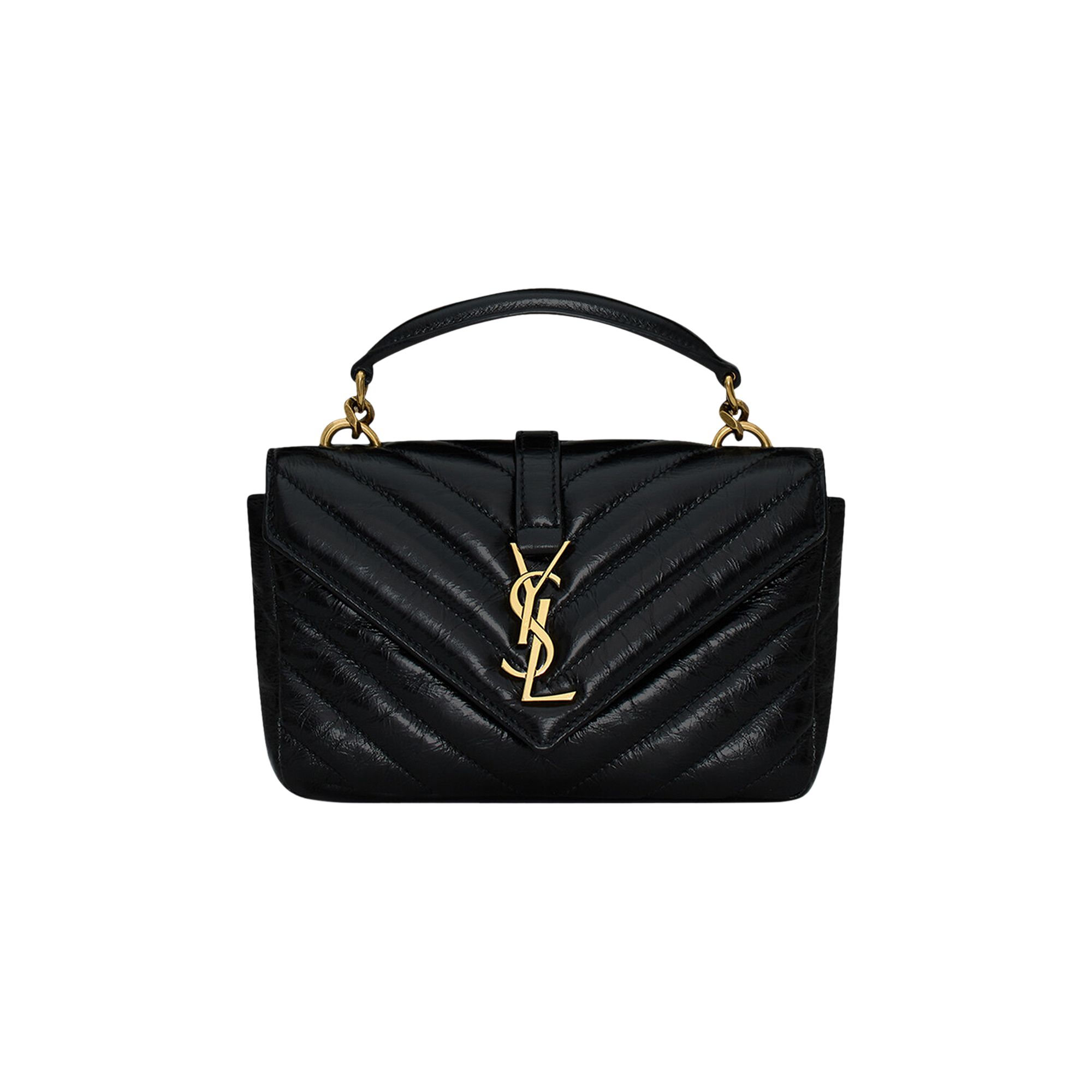 Pre-owned Saint Laurent College Mini Chain Bag 'noir' In Black
