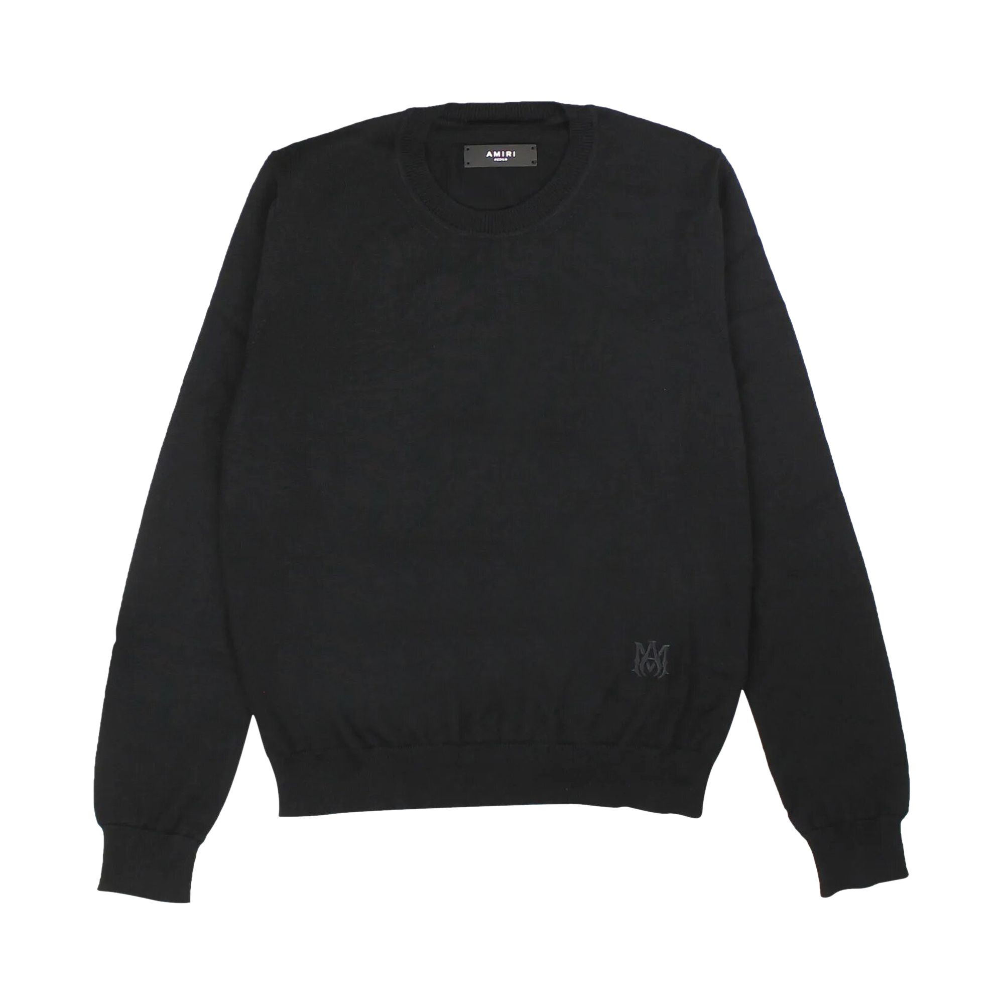 Pre-owned Amiri Embroidered Crew 'black'