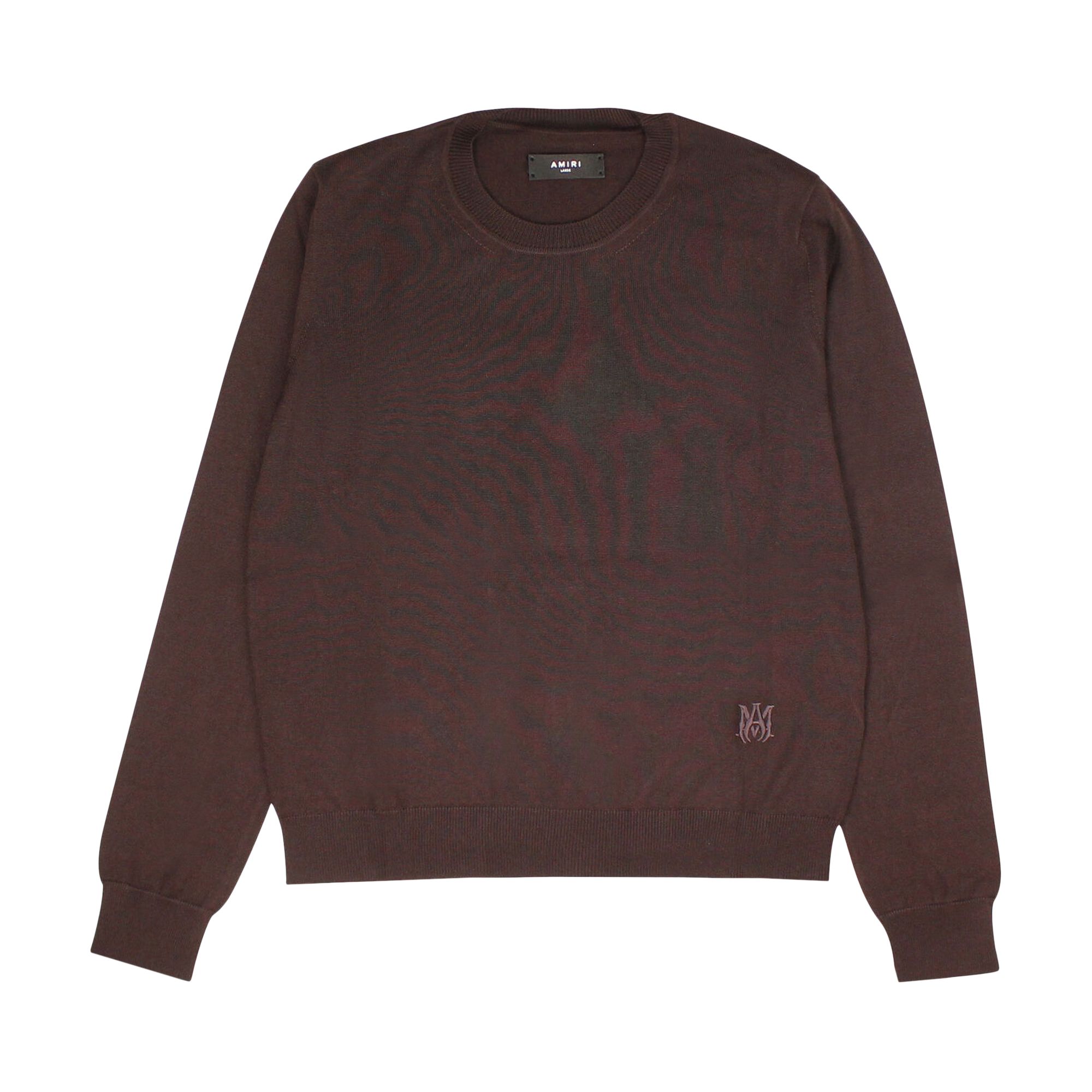 Pre-owned Amiri Embroidered Crew 'brown'