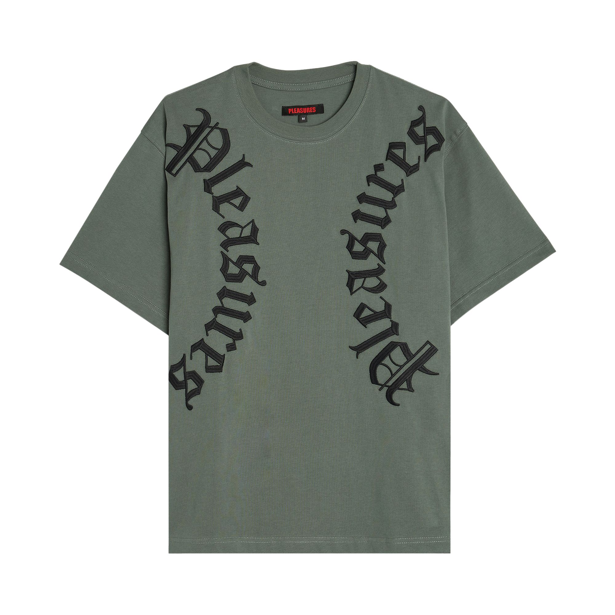 Pre-owned Pleasures Harness Heavyweight T-shirt 'sage' | Green | Men's Size L