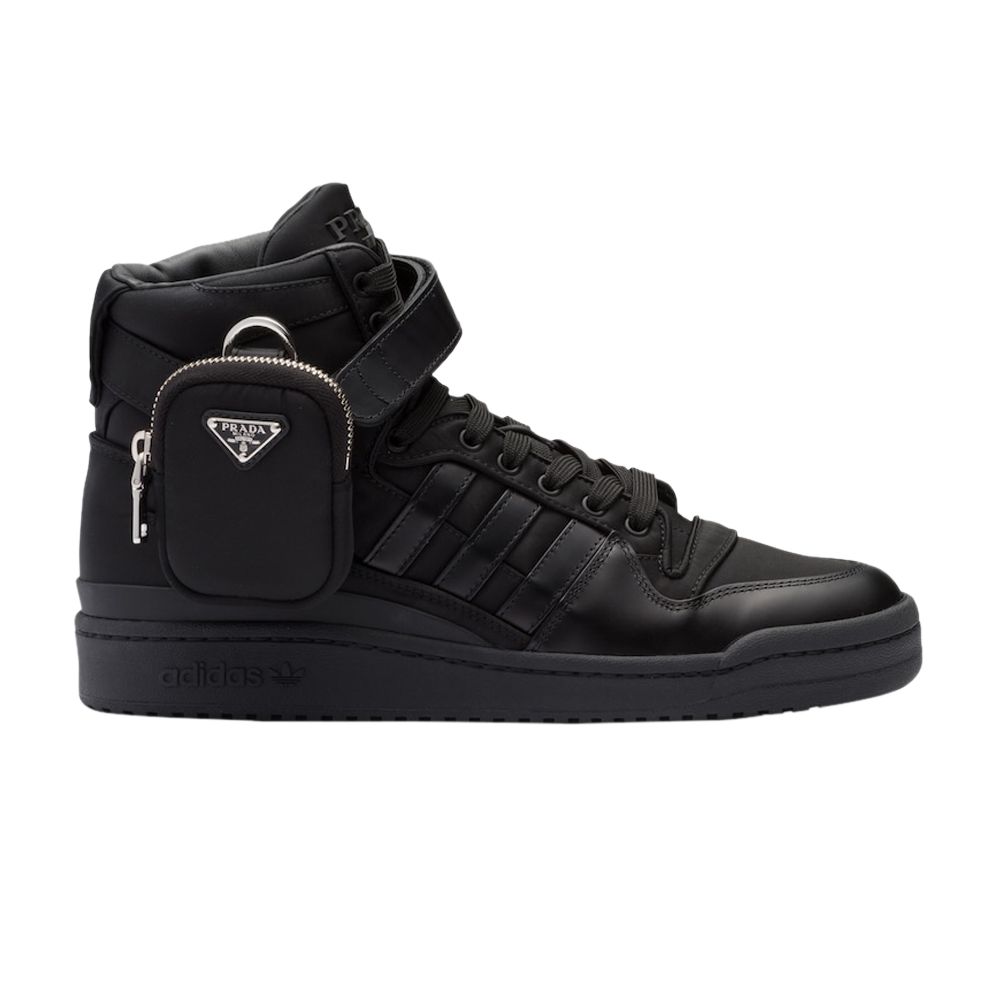 Pre-owned Prada Adidas X Re-nylon Forum High 'black' | Men's Size 9