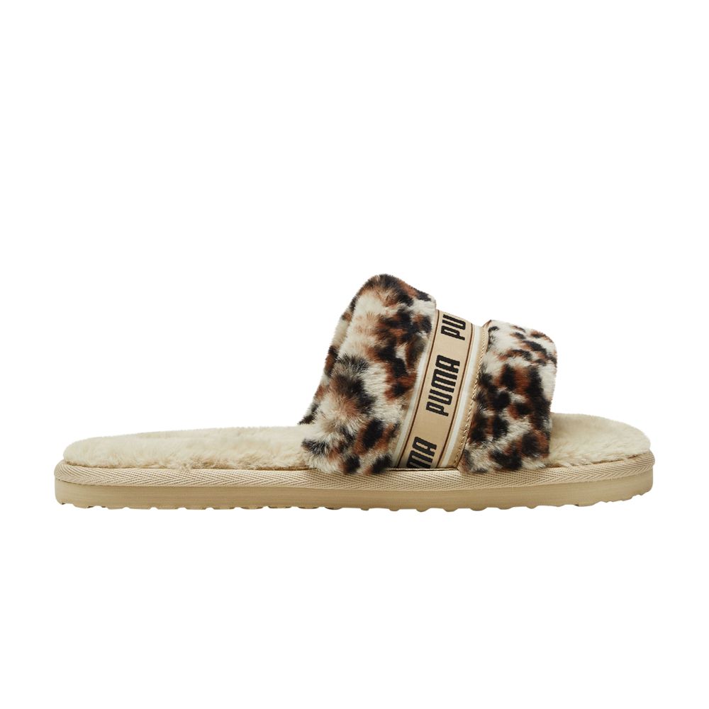 Puma Wmns Fluff Slide 'I Am The Drama - Putty Leopard' | Brown | Women's Size 6
