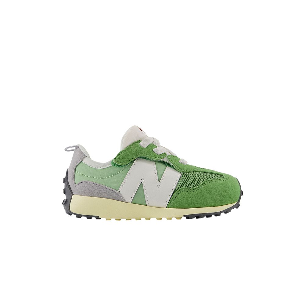 Pre-owned New Balance 327 New-b Hook & Loop Toddler 'chive' | Green | Infant Size 2