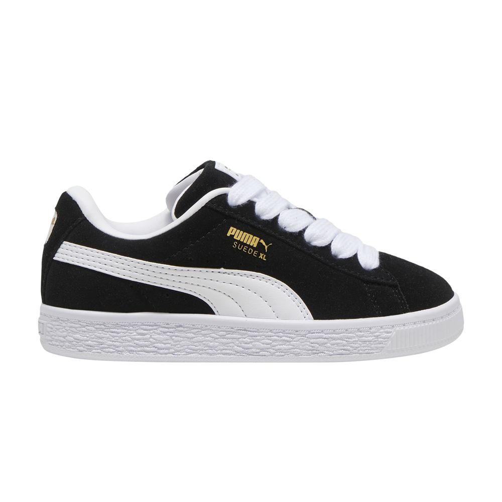 Pre-owned Puma Suede Xl Little Kid 'black White'