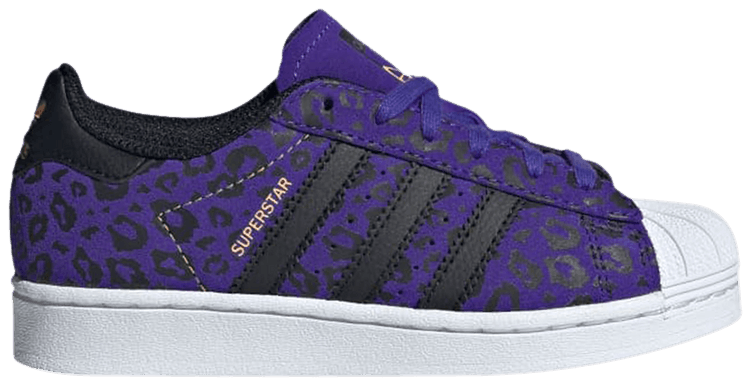 Adidas Superstar J Leaopard   Purple