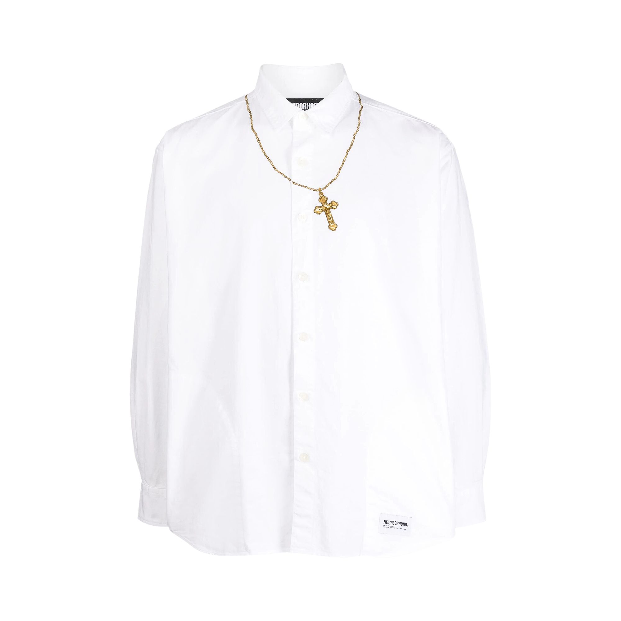 Pre-owned Neighborhood Cross Embroidery Long-sleeve Shirt 'white'