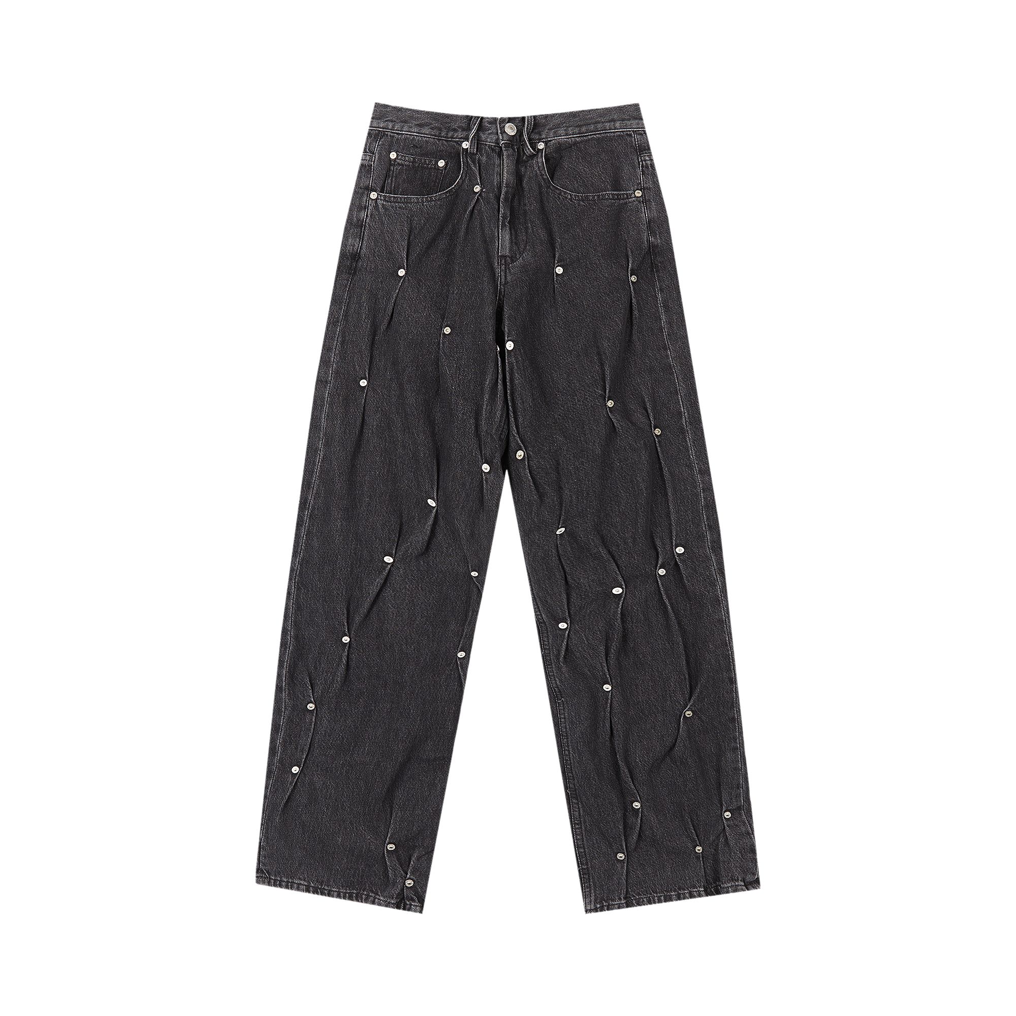 KUSIKOHC KUSIKOHC MULTI RIVET DENIM PANTS 'BLACK'