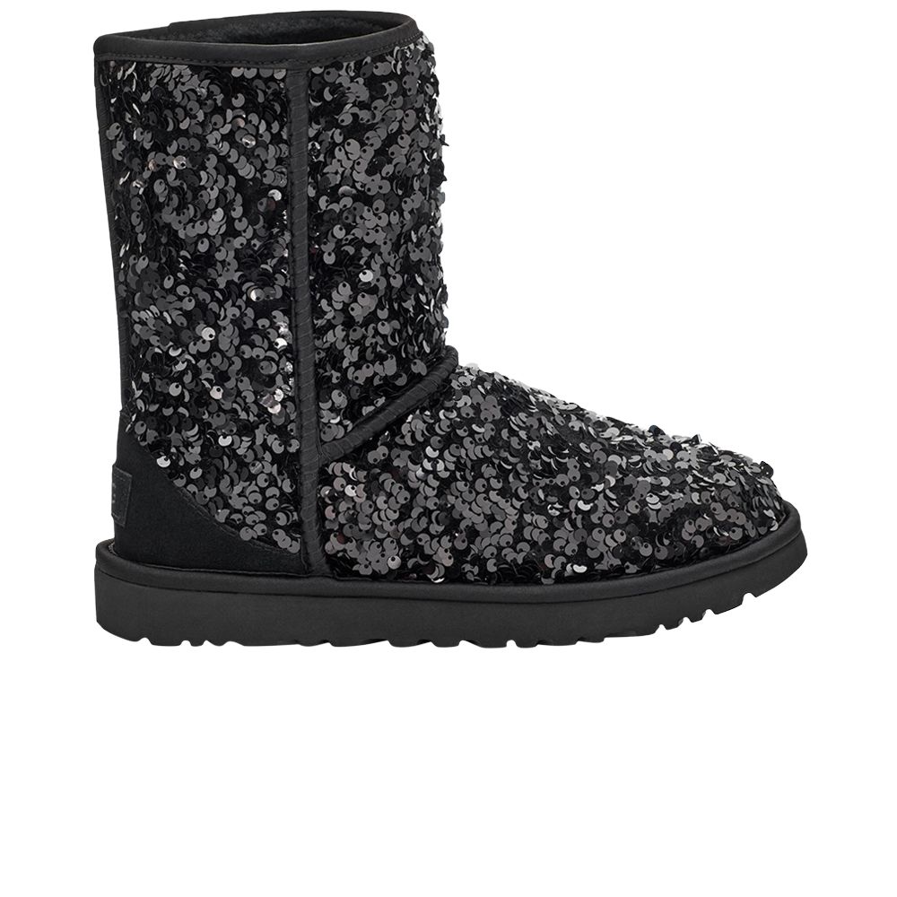 UGG Wmns Classic Short Chunky 'Sequin - Black' | Women's Size 7