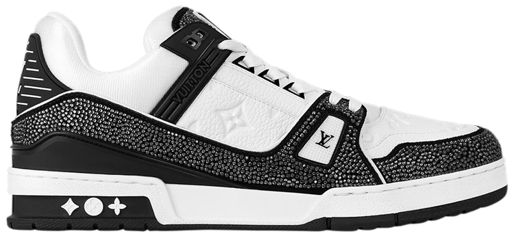 Louis Vuitton Trainer Swarovski   White Black