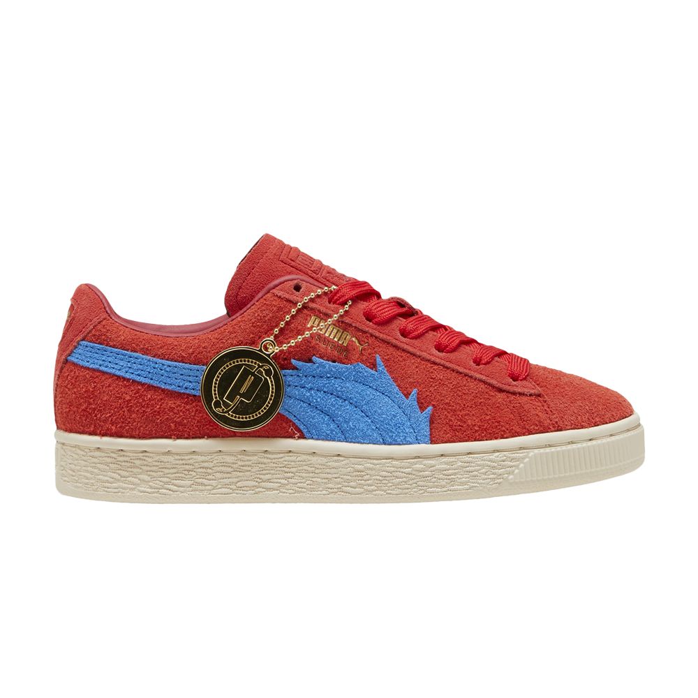 Pre-owned Puma One Piece X Suede Big Kid 'luffy' | Red | Kid's Size 5.5