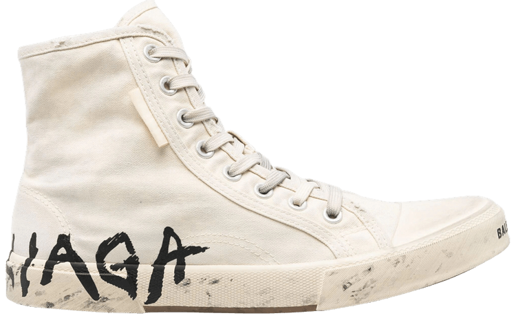 Balenciaga Paris High Graffiti   White