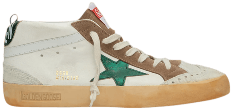 Golden Goose Mid Star 'White Cream Green'