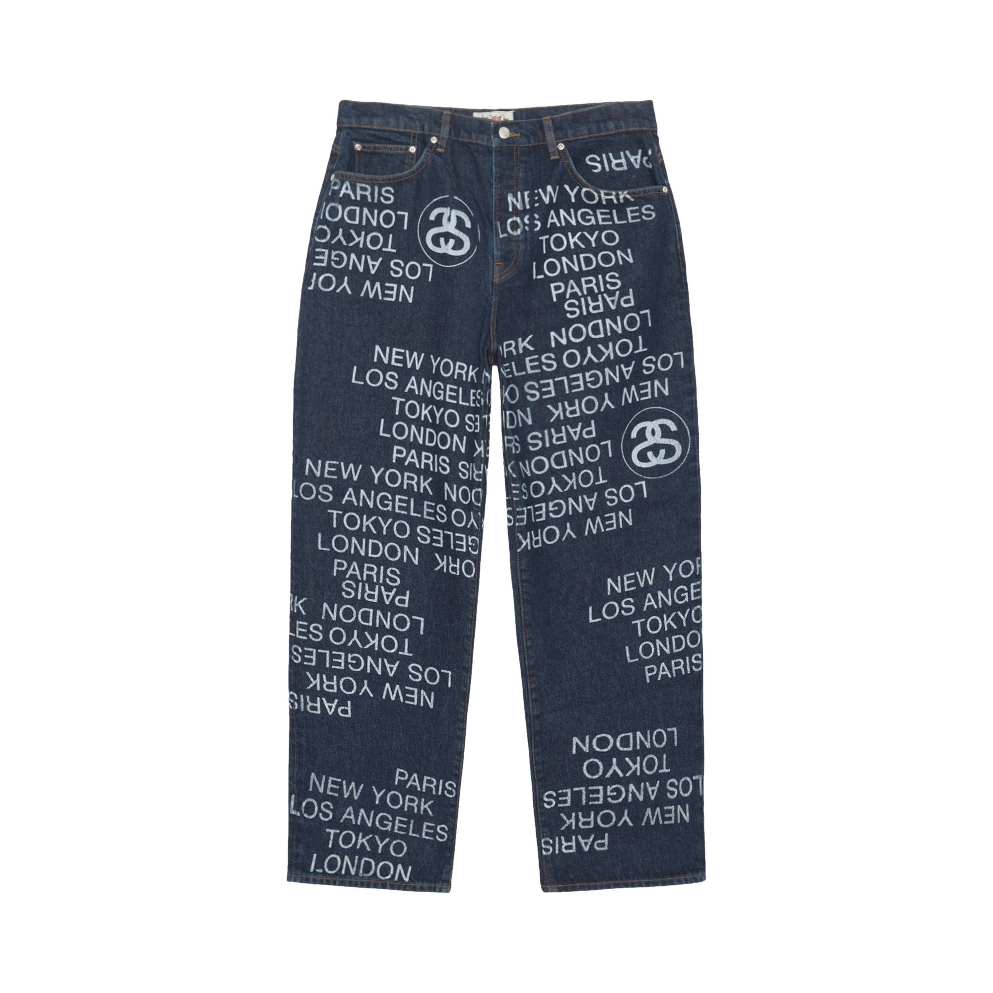 Click to view more detailed imagery on our partner's website Pre-owned Stussy Big Ol' City Link Denim Jean 'one Wash' In Blue