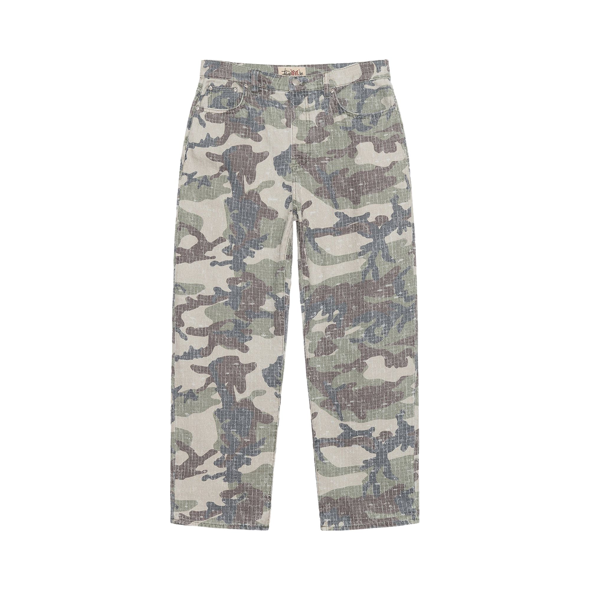 Pre-owned Stussy Needlepunch Big Ol' Jean 'woodland Camo' | Multi-color | Men's Size Xxl