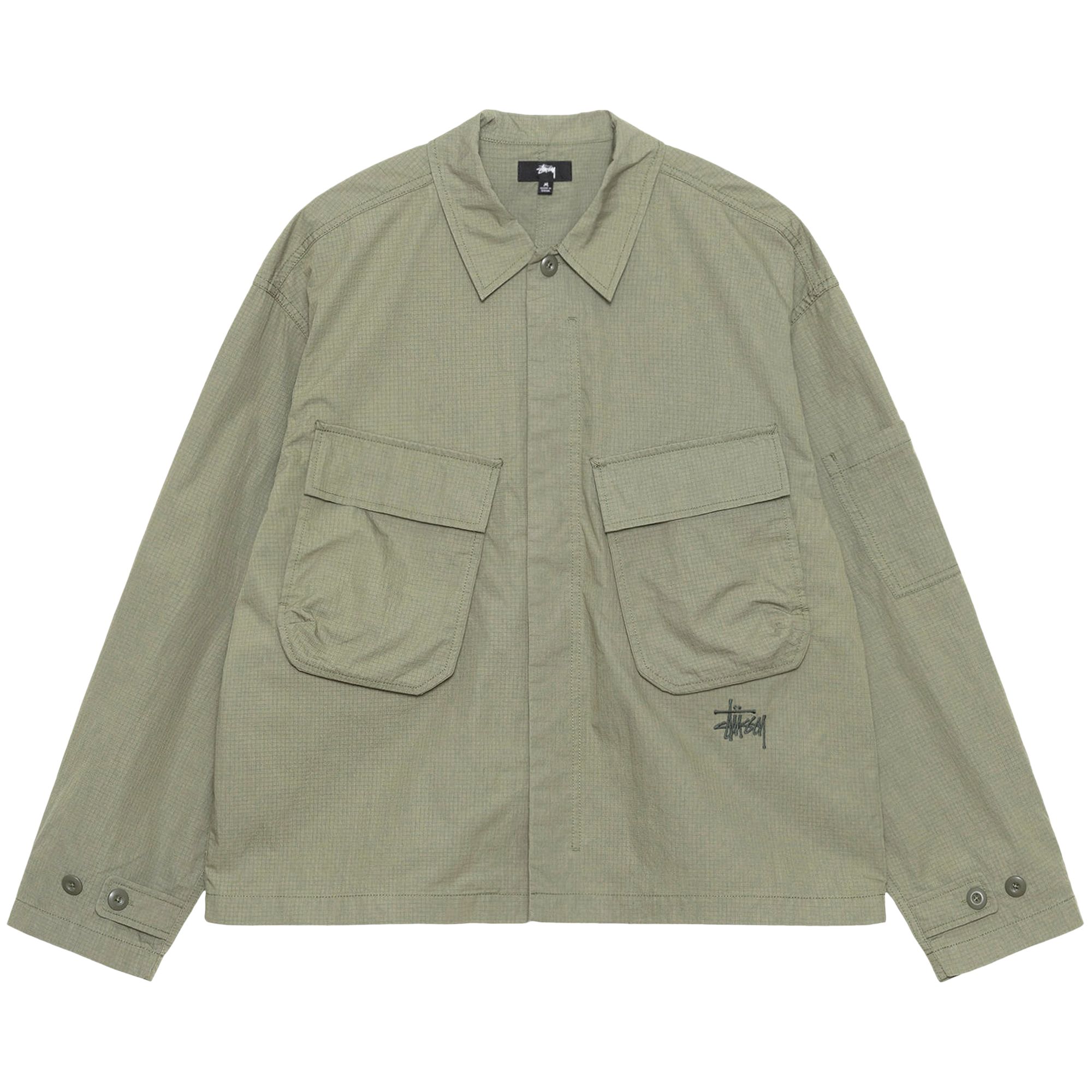 Click to view more detailed imagery on our partner's website Pre-owned Stussy Military Overshirt 'olive' In Green