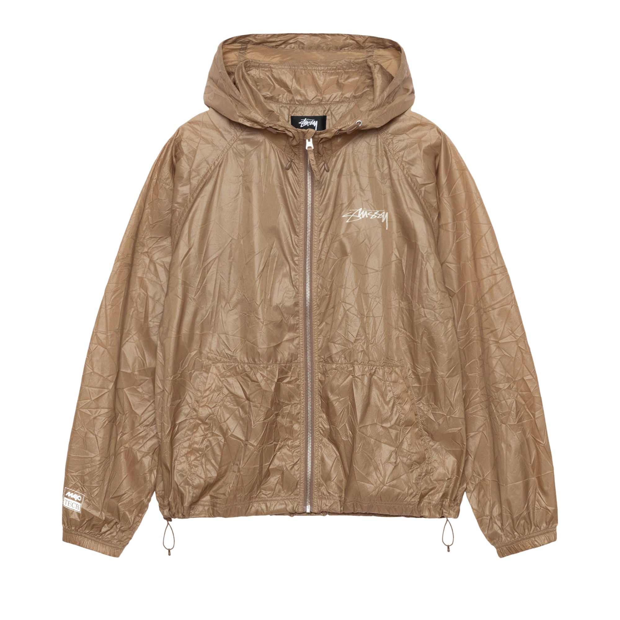 Pre-owned Stussy Beach Wrinkled Nylon Shell 'brown'