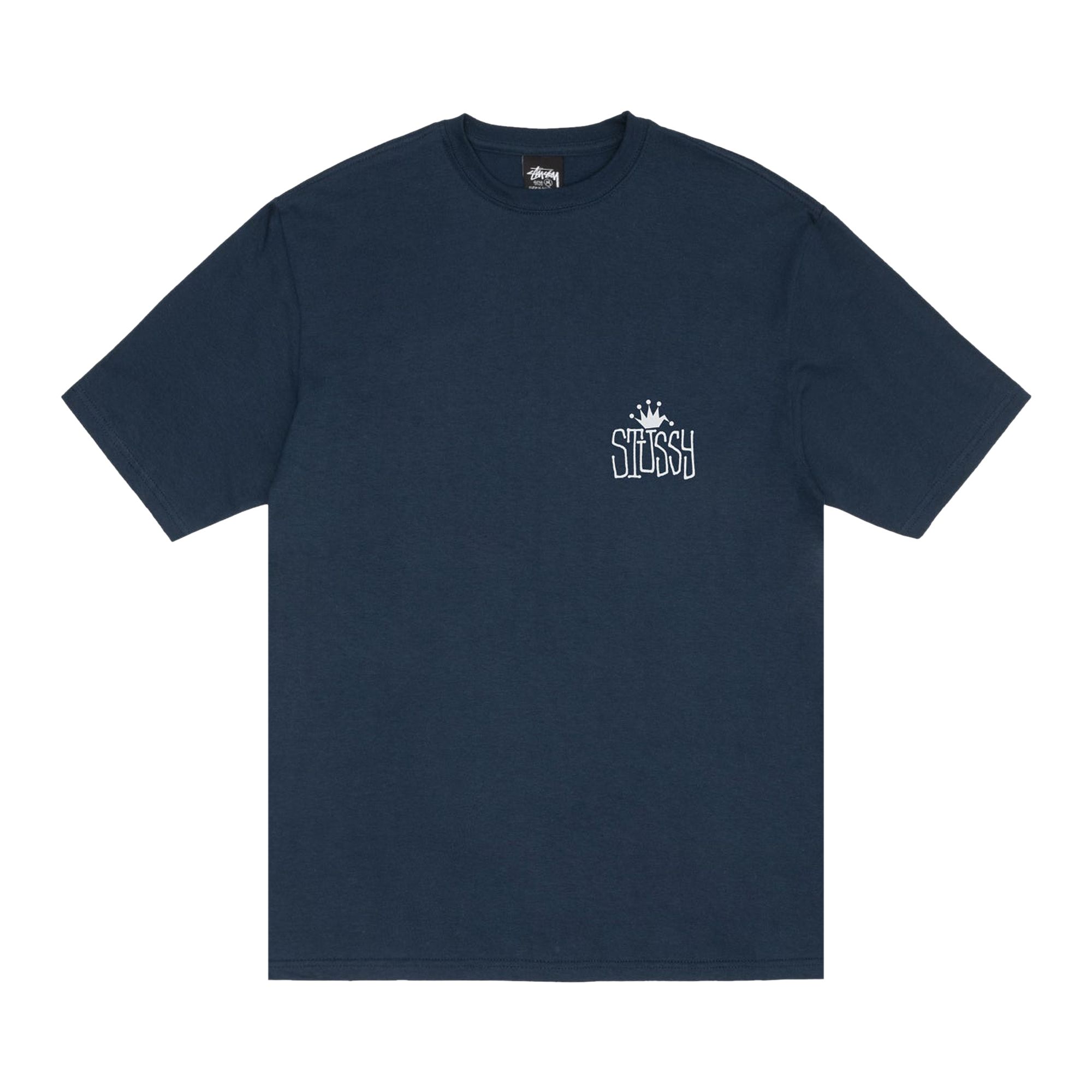 Pre-owned Stussy Crown International Tee 'navy' In Blue
