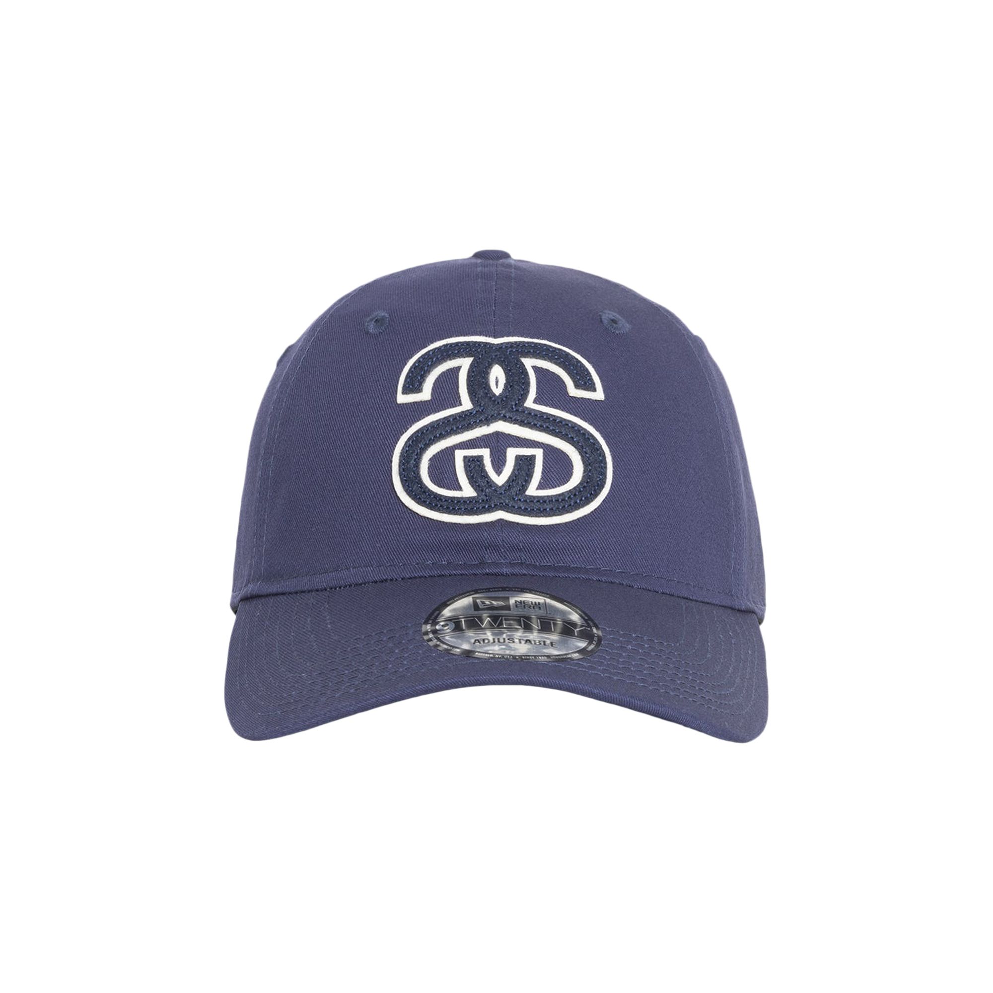 Pre-owned Stussy New Era 9twenty Ss Appliqué Hat 'navy' | Blue | Men's Size Onesize