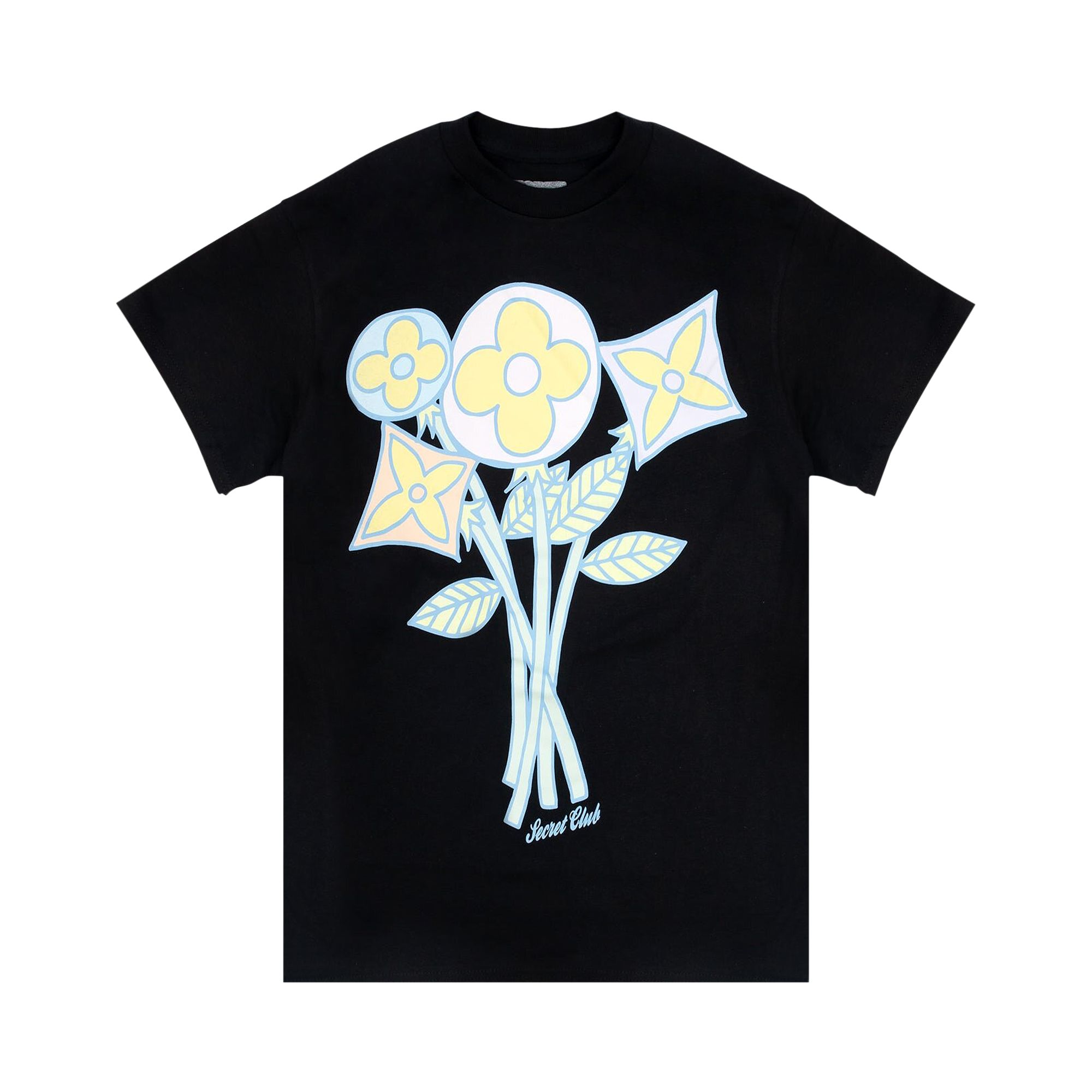 Pre-owned Market Secret Club Flower T-shirt 'black' | Men's Size L