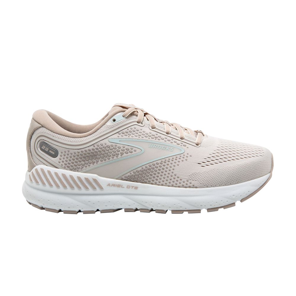 Pre-owned Brooks Wmns Ariel Gts 23 Wide 'chateau Grey White Sand' | Cream | Women's Size 8.5