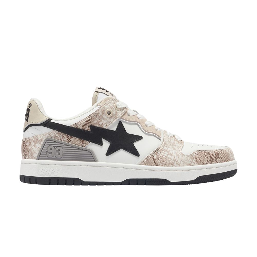 Pre-owned Bape Wmns Sk8 Sta #1 'beige Snakeskin' | Tan | Women's Size 4 In Brown