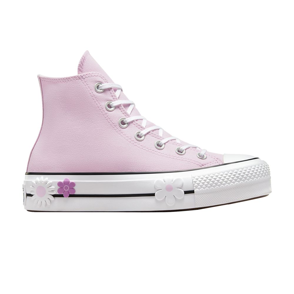 Pre-owned Converse Wmns Chuck Taylor All Star Lift Platform High 'floral' In Purple