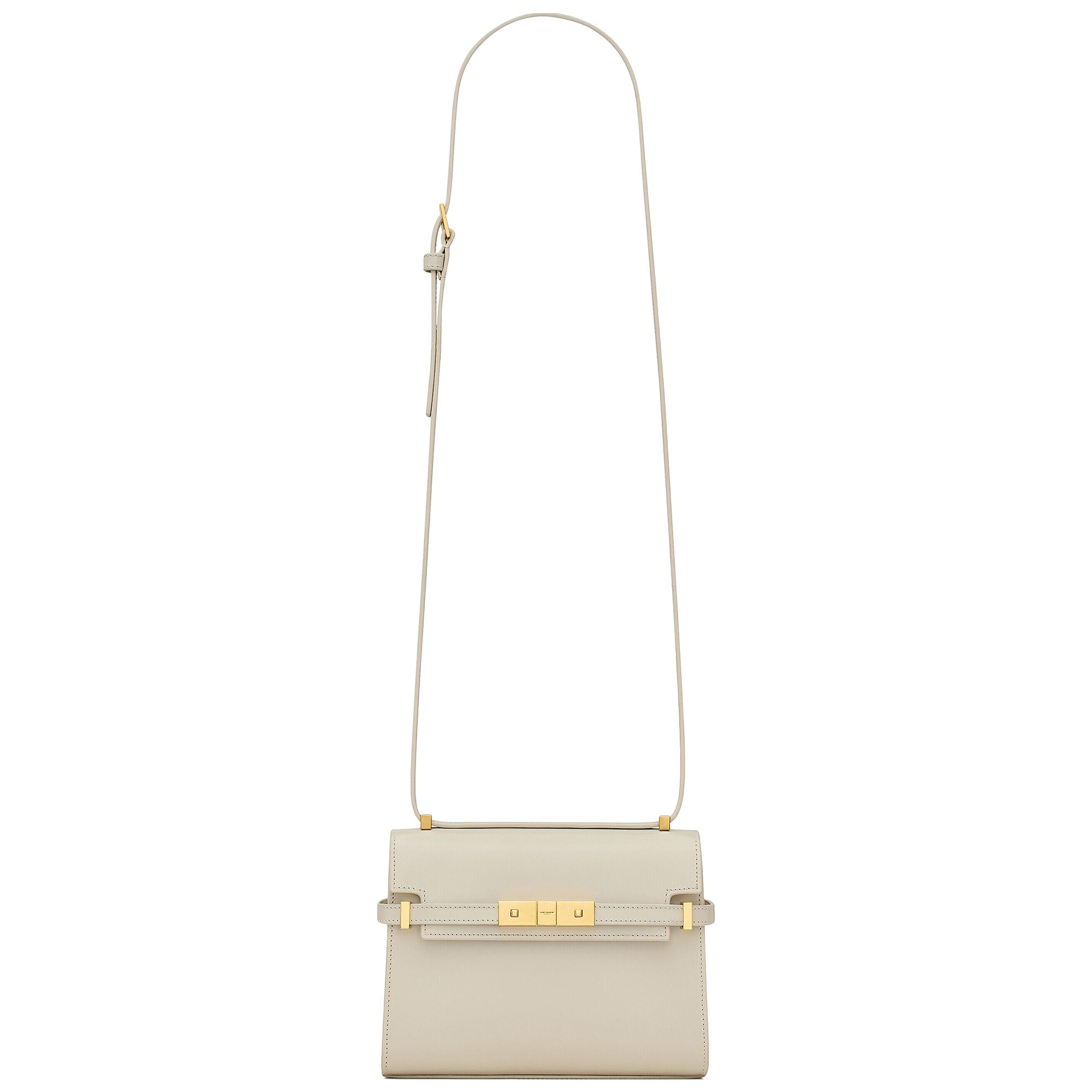 Pre-owned Saint Laurent Manhattan Mini Crossbody Bag 'blanc Vintage' | White | Women's Size Onesize