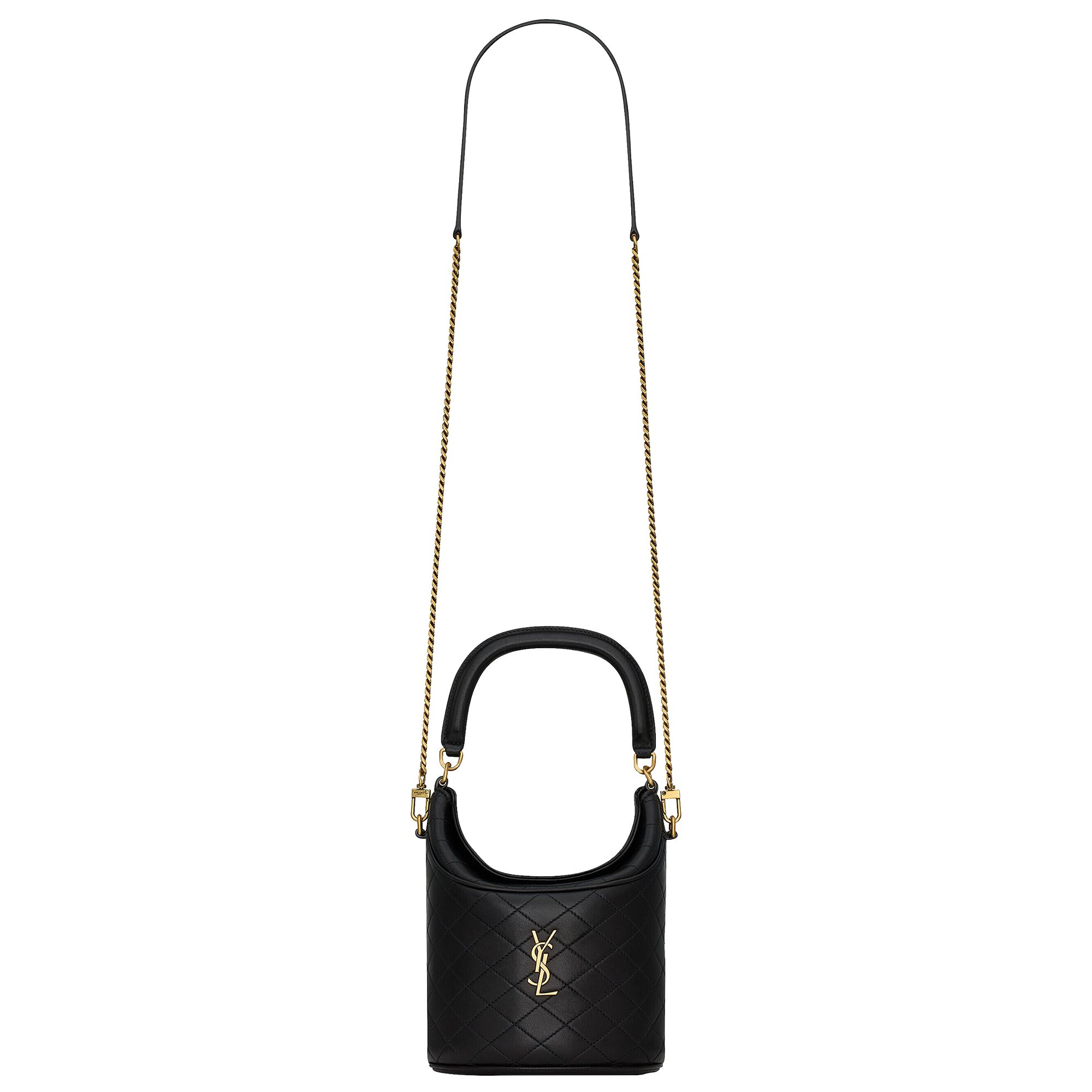 Pre-owned Saint Laurent Gaby Bucket Bag 'noir' In Black
