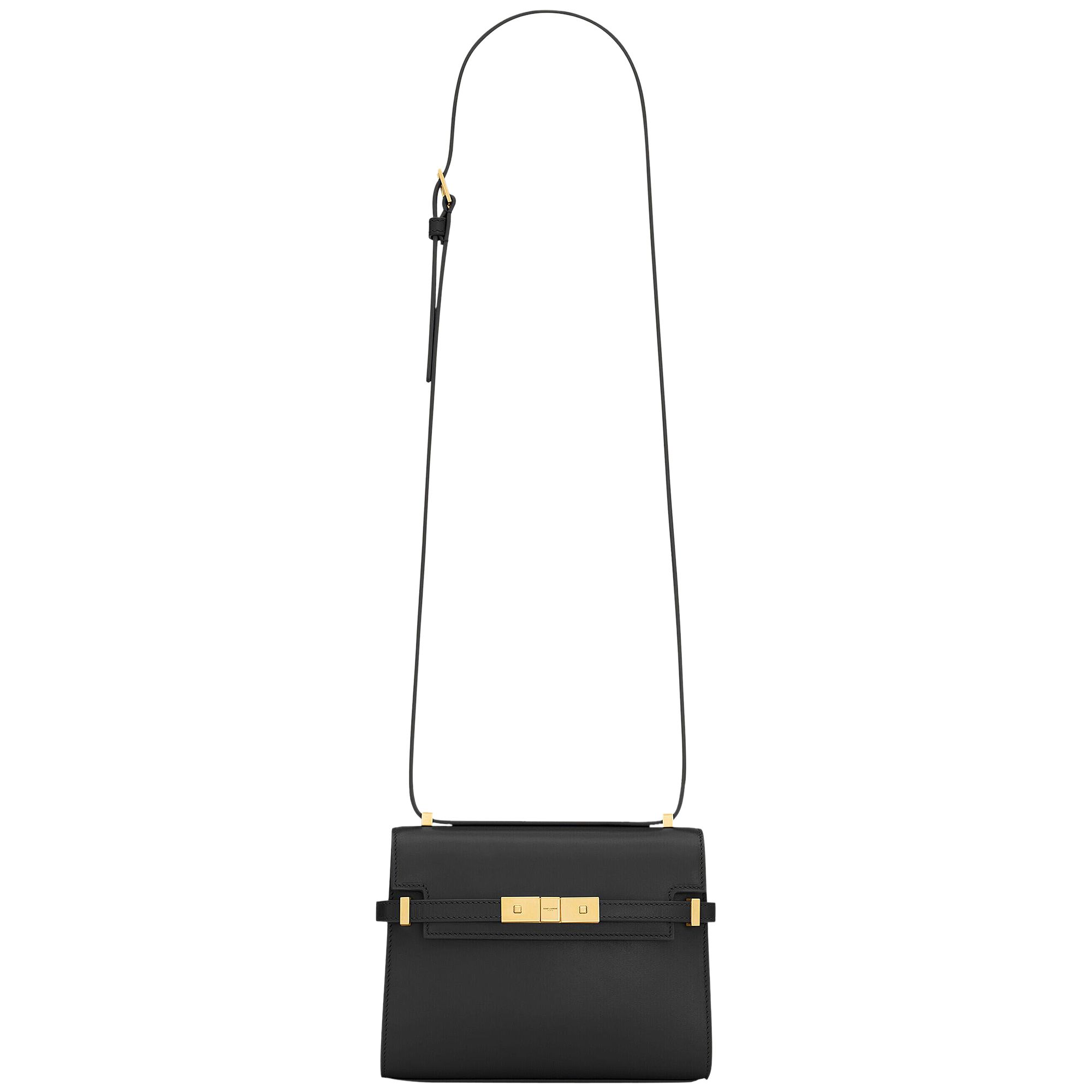 Pre-owned Saint Laurent Manhattan Mini Crossbody Bag 'noir' In Black
