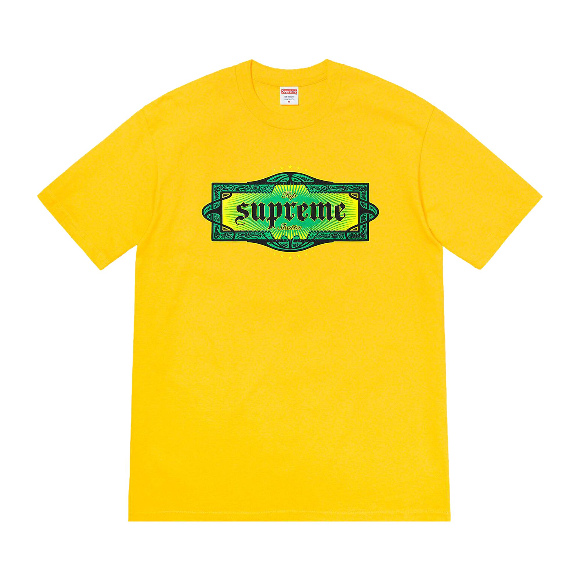 Pre-owned Supreme Top Shotta Tee 'yellow'