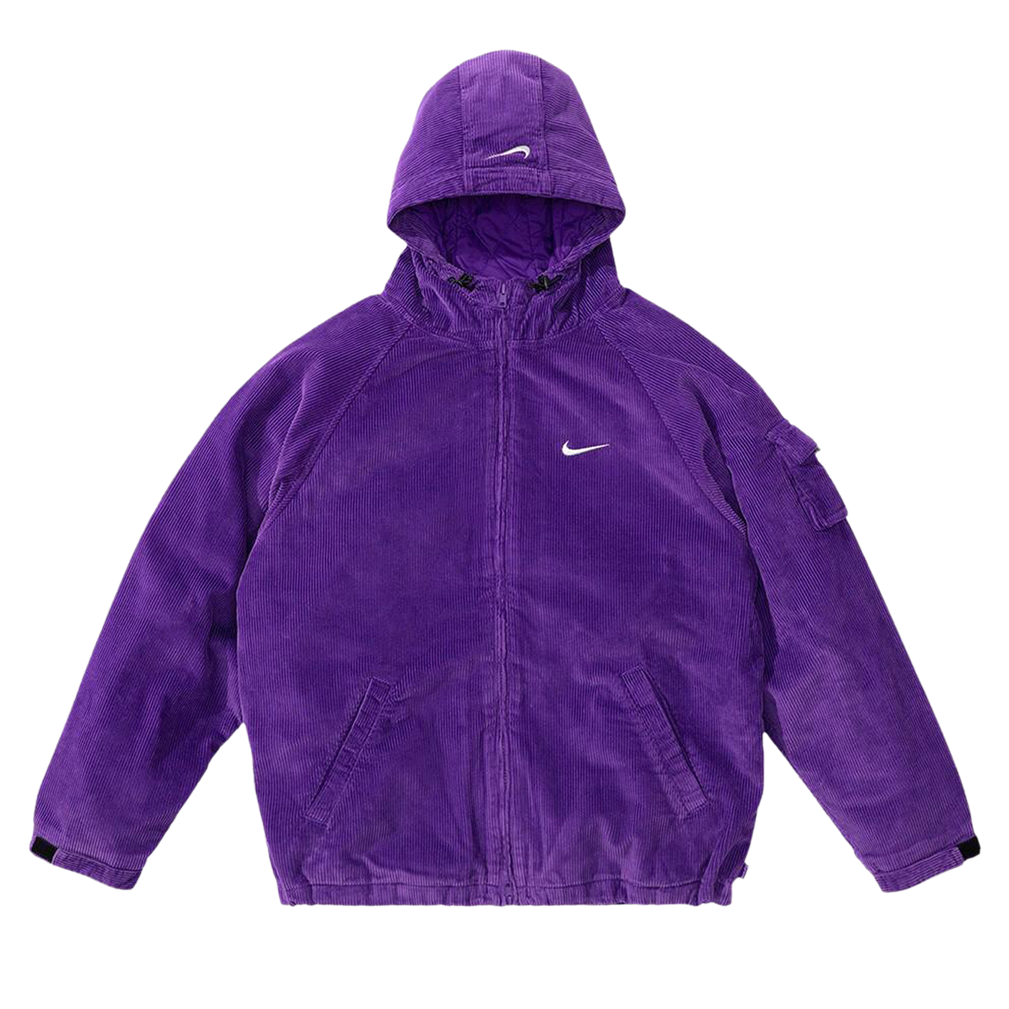 Pre-owned Supreme X Nike Arc Corduroy Hooded Jacket 'purple'