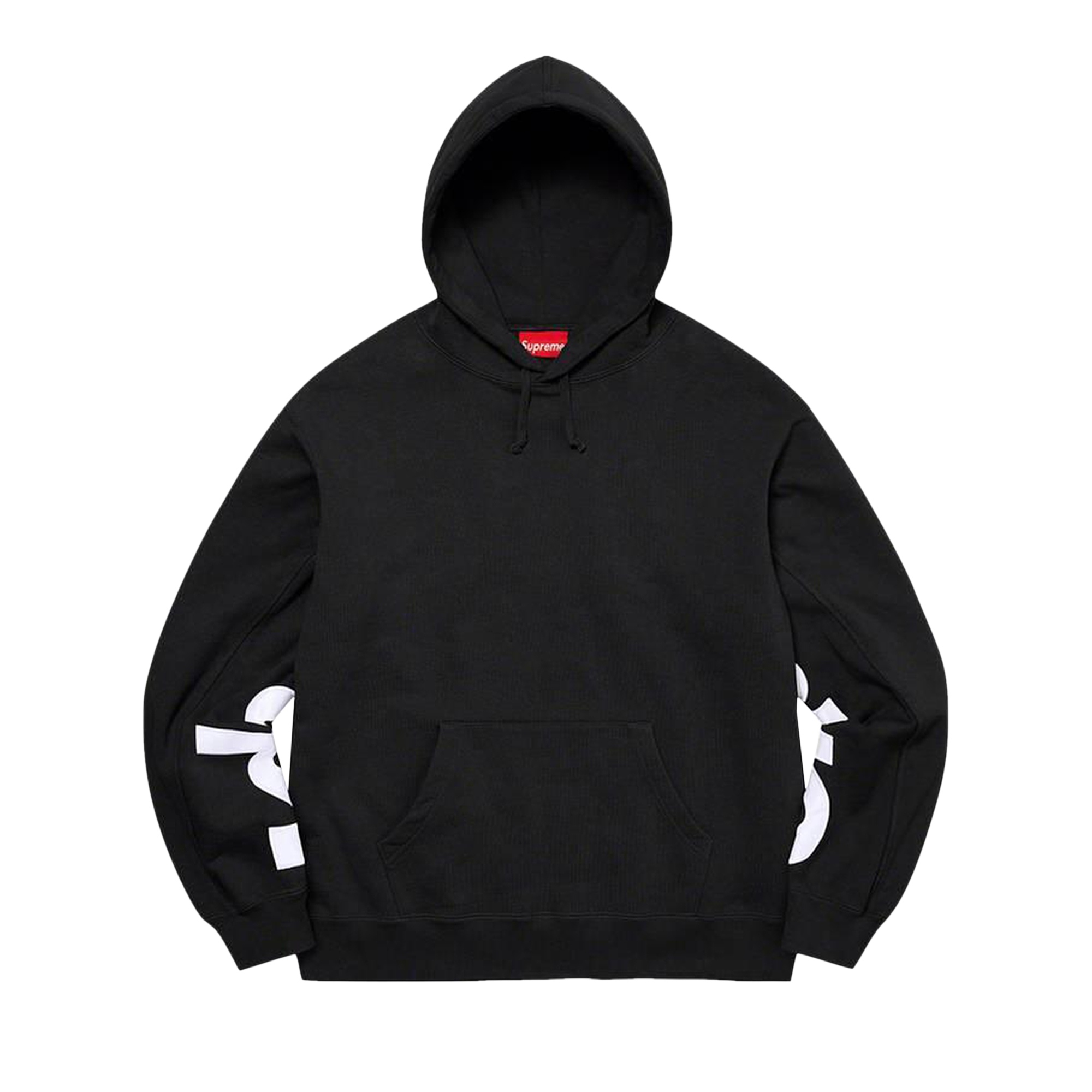 Pre-owned Supreme Cropped Panels Hooded Sweatshirt 'black'