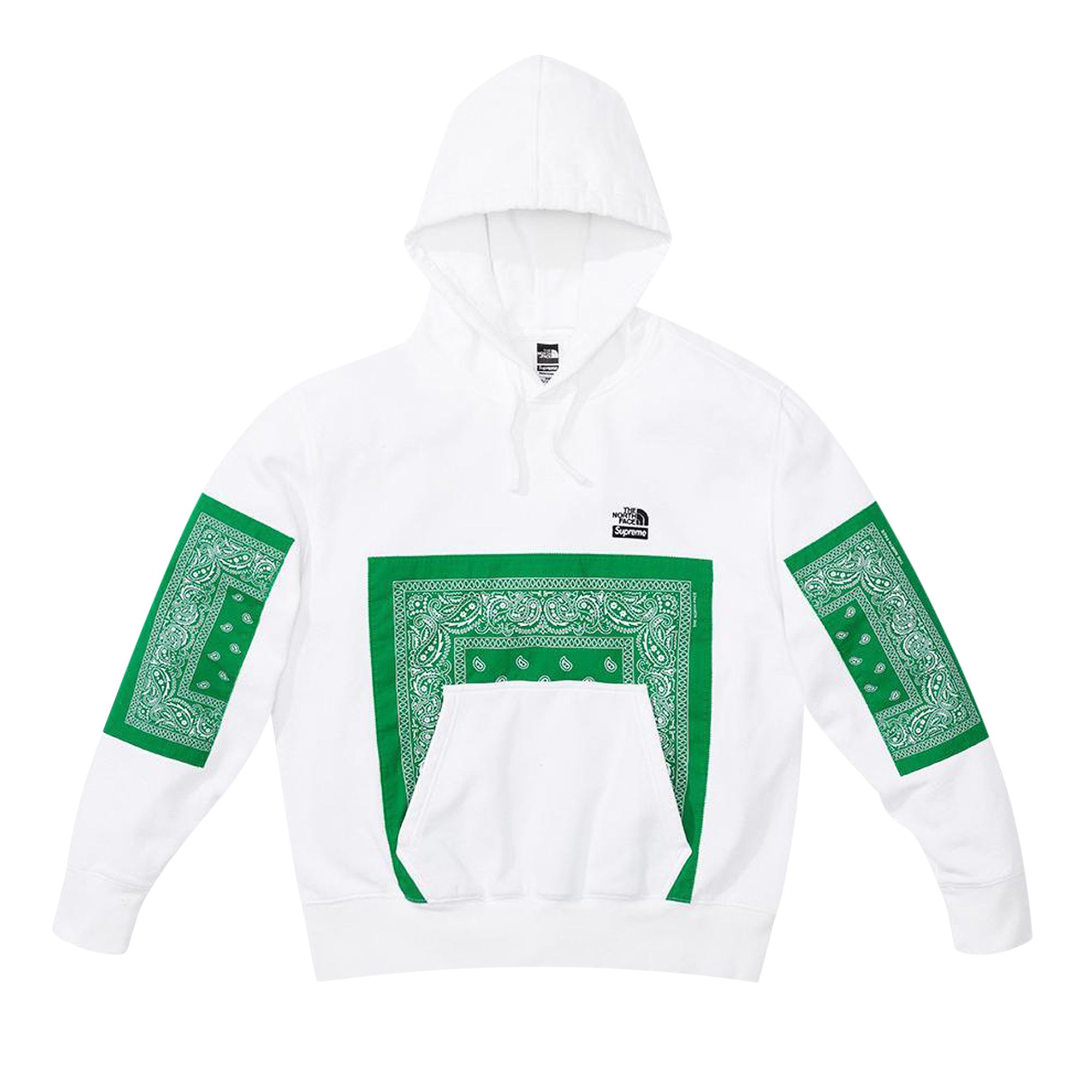 Pre-owned Supreme X The North Face Bandana Hooded Sweatshirt 'white'