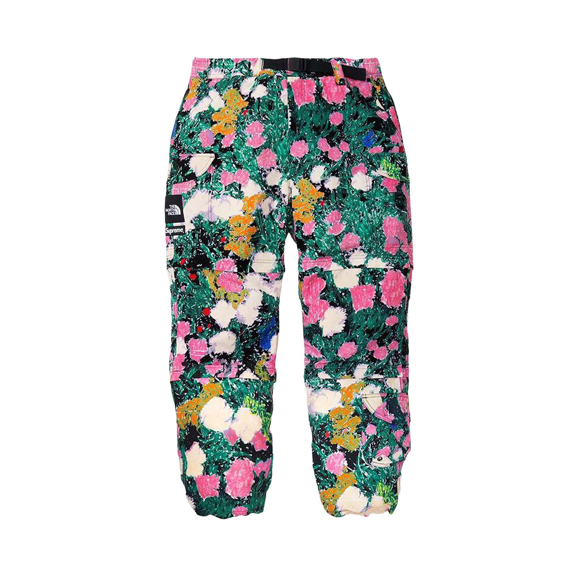 Pre-owned Supreme X The North Face Trekking Zip-off Belted Pant 'flowers' In Multi-color