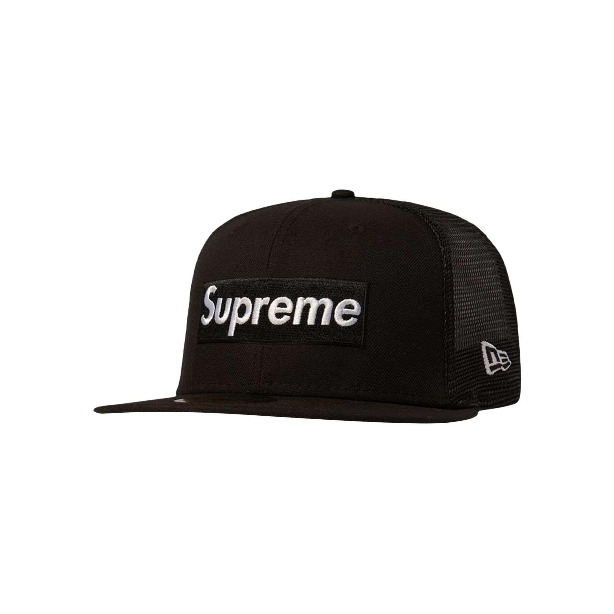 Pre-owned Supreme Box Logo Mesh Back New Era 'black'