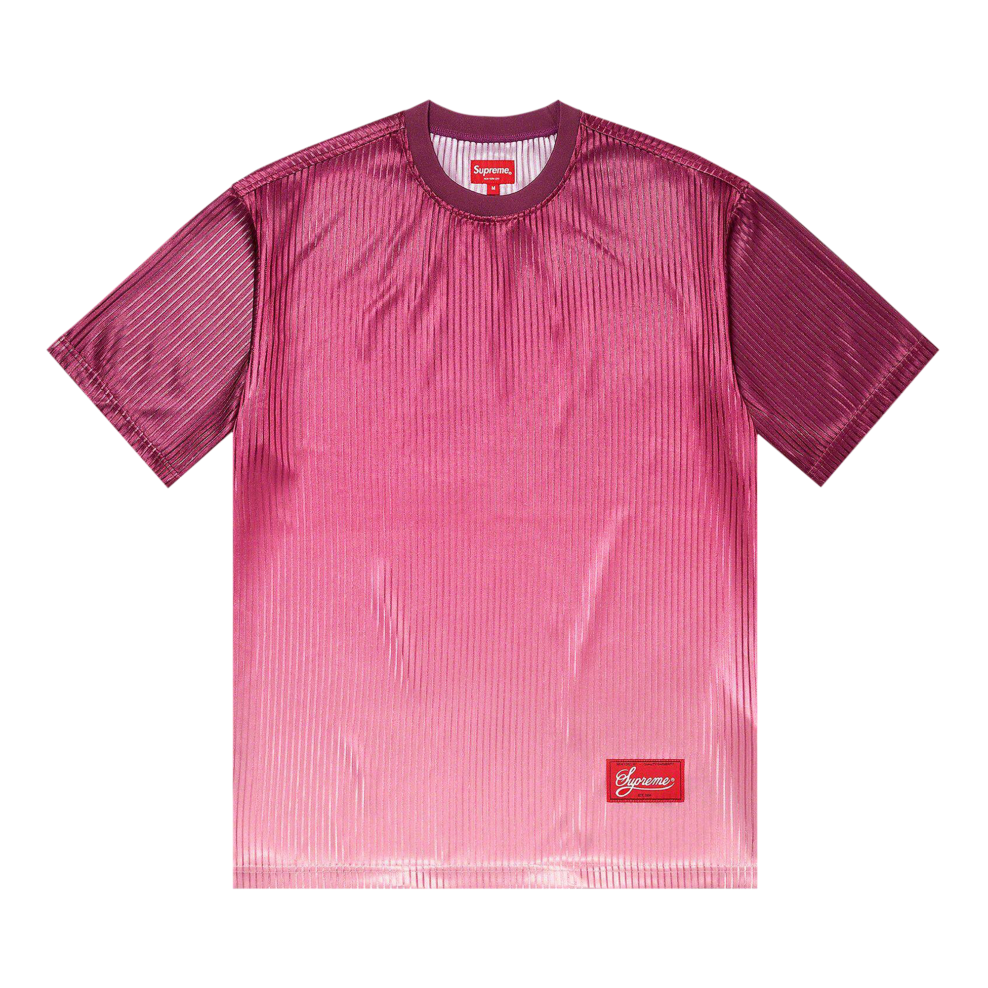 Pre-owned Supreme Gradient Mesh Stripe Jersey 'magenta' In Pink