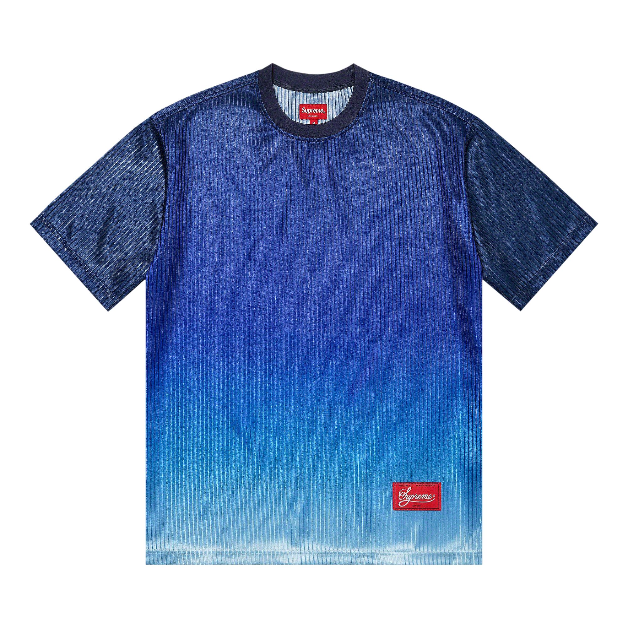 Pre-owned Supreme Gradient Mesh Stripe Jersey 'royal Blue'