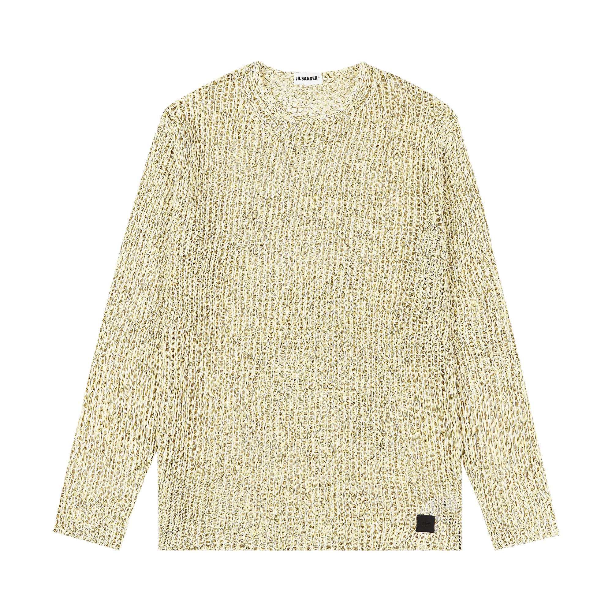 Pre-owned Jil Sander Open Knit Sweater 'yellow' | Men's Size 48