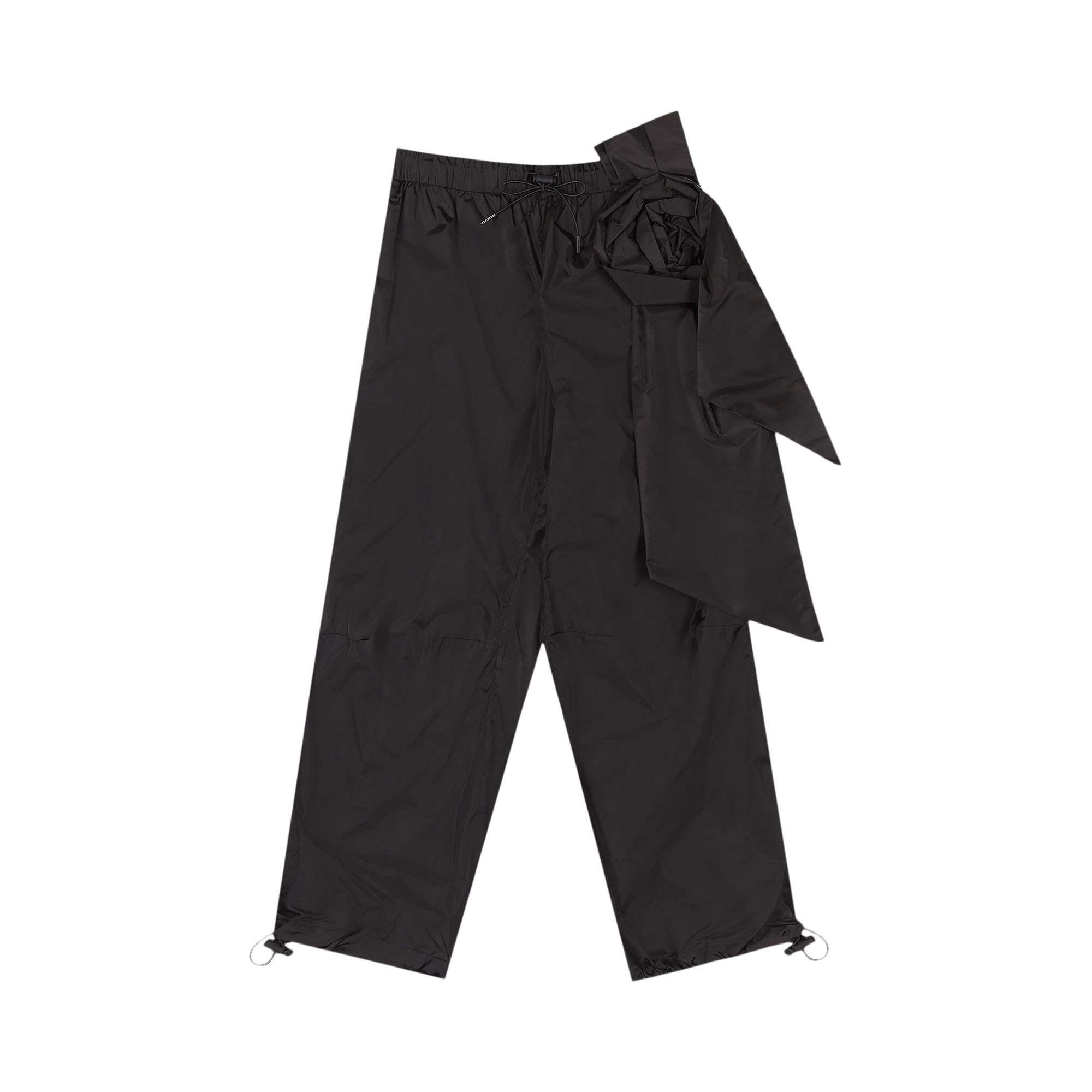 Pre-owned Simone Rocha Pressed Rose Tech Track Trousers 'black' | Men's Size L