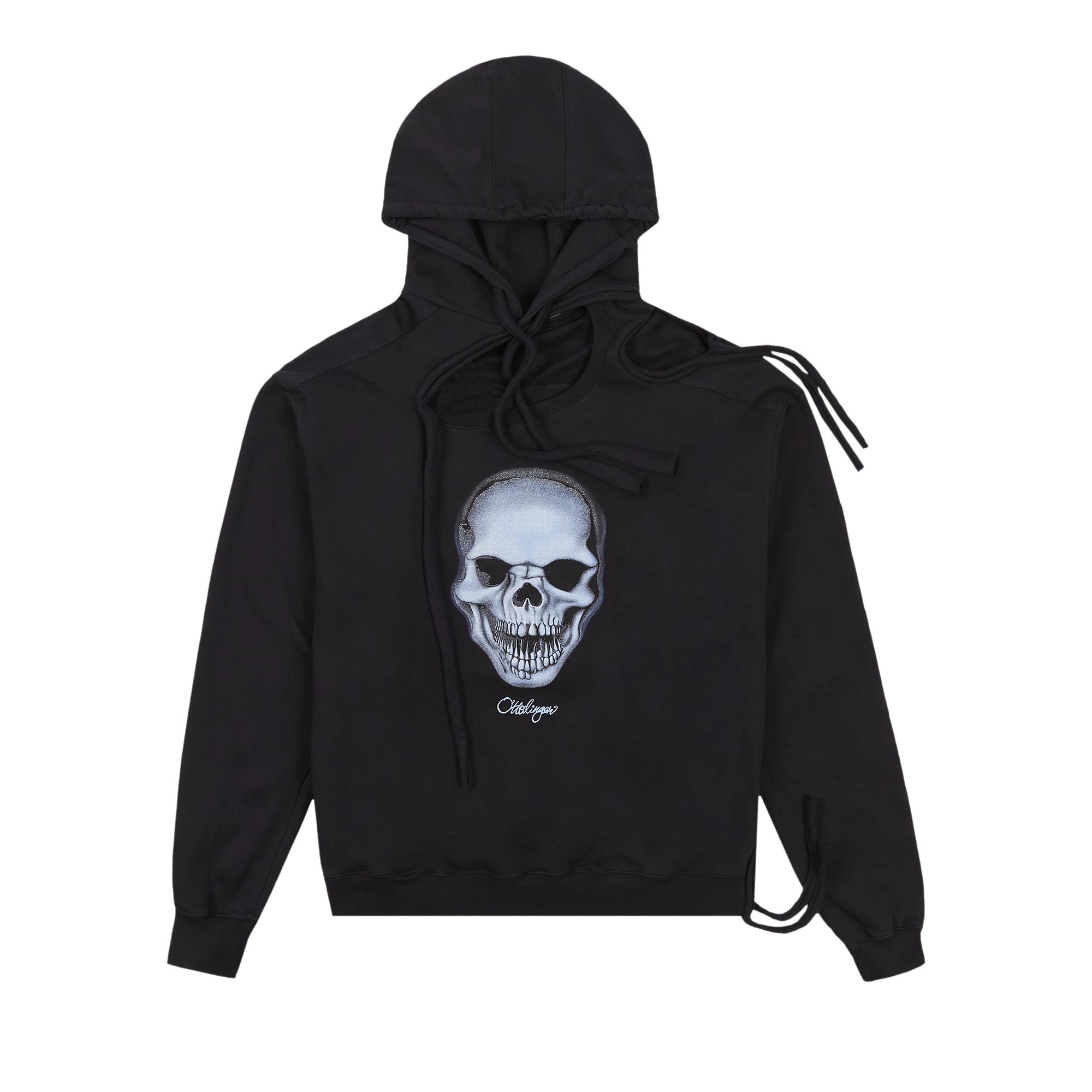 Ottolinger Deconstructed Skull Hoodie 'Black' | Men's Size M