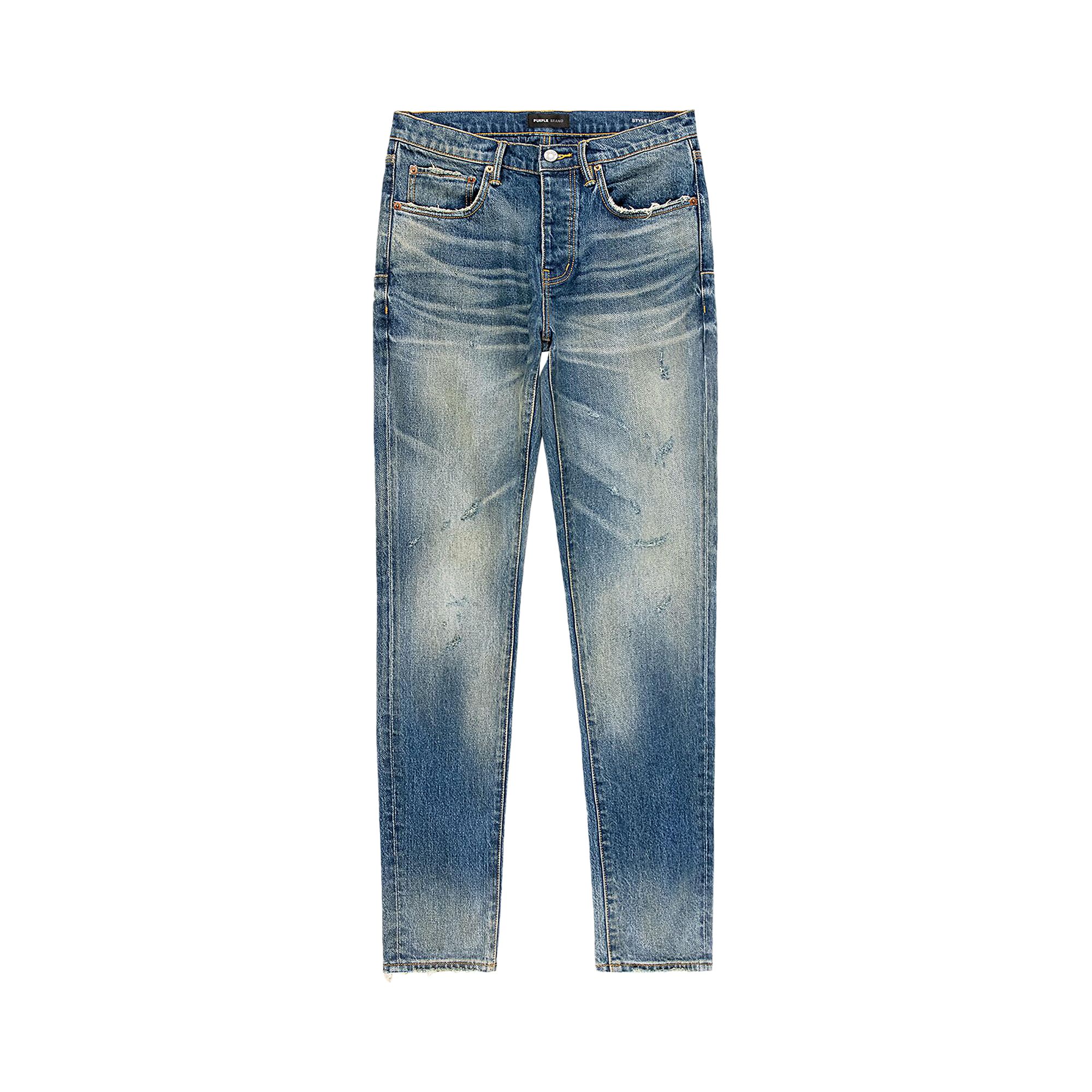 Pre-owned Purple Brand Low Rise Slim Jeans 'dark Indigo' | Blue | Men's Size 30
