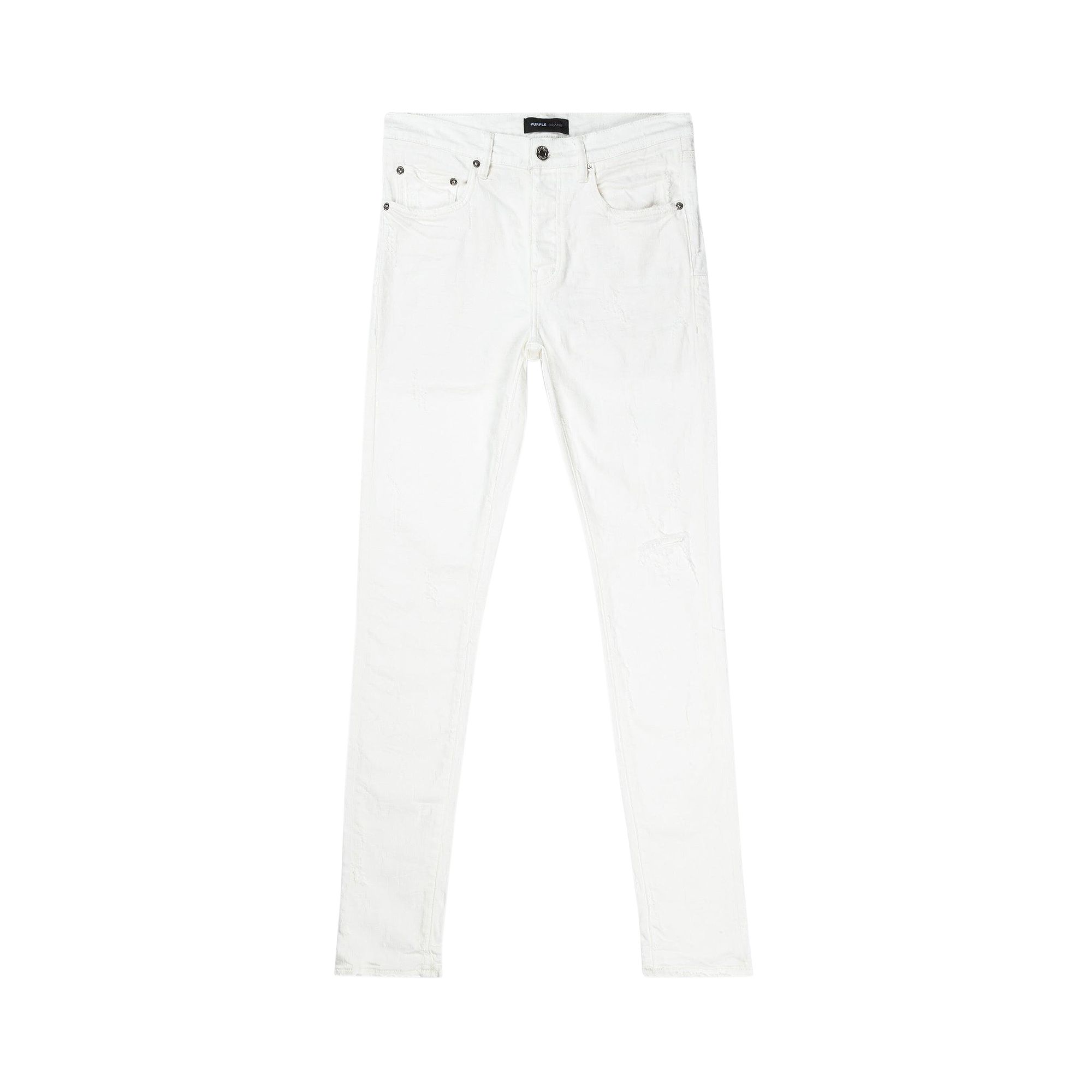 Click to view more detailed imagery on our partner's website Pre-owned Purple Brand Low Rise Slim Jeans 'white'