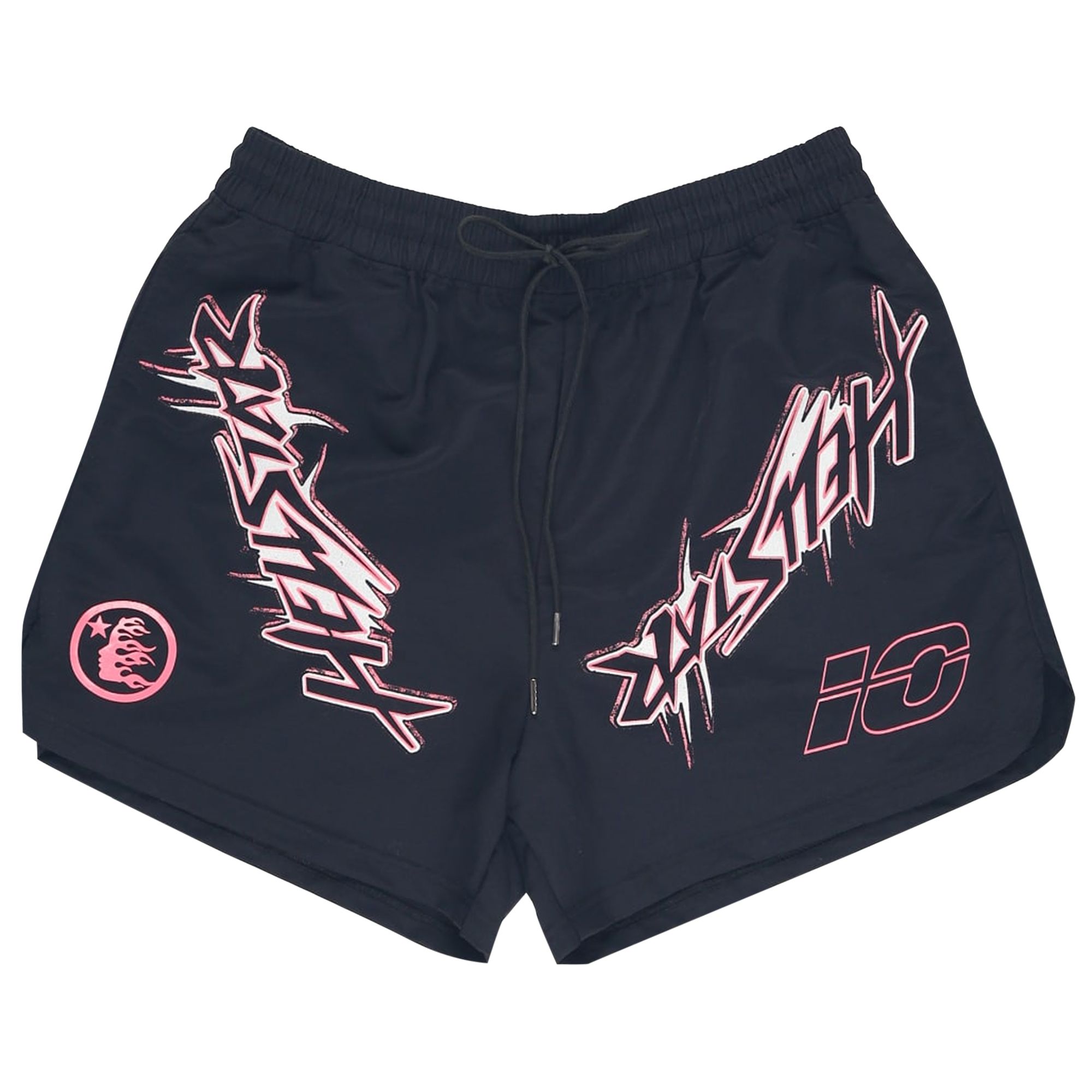 Hellstar Waxed Nylon Athletic Shorts 'Black' | Men's Size M