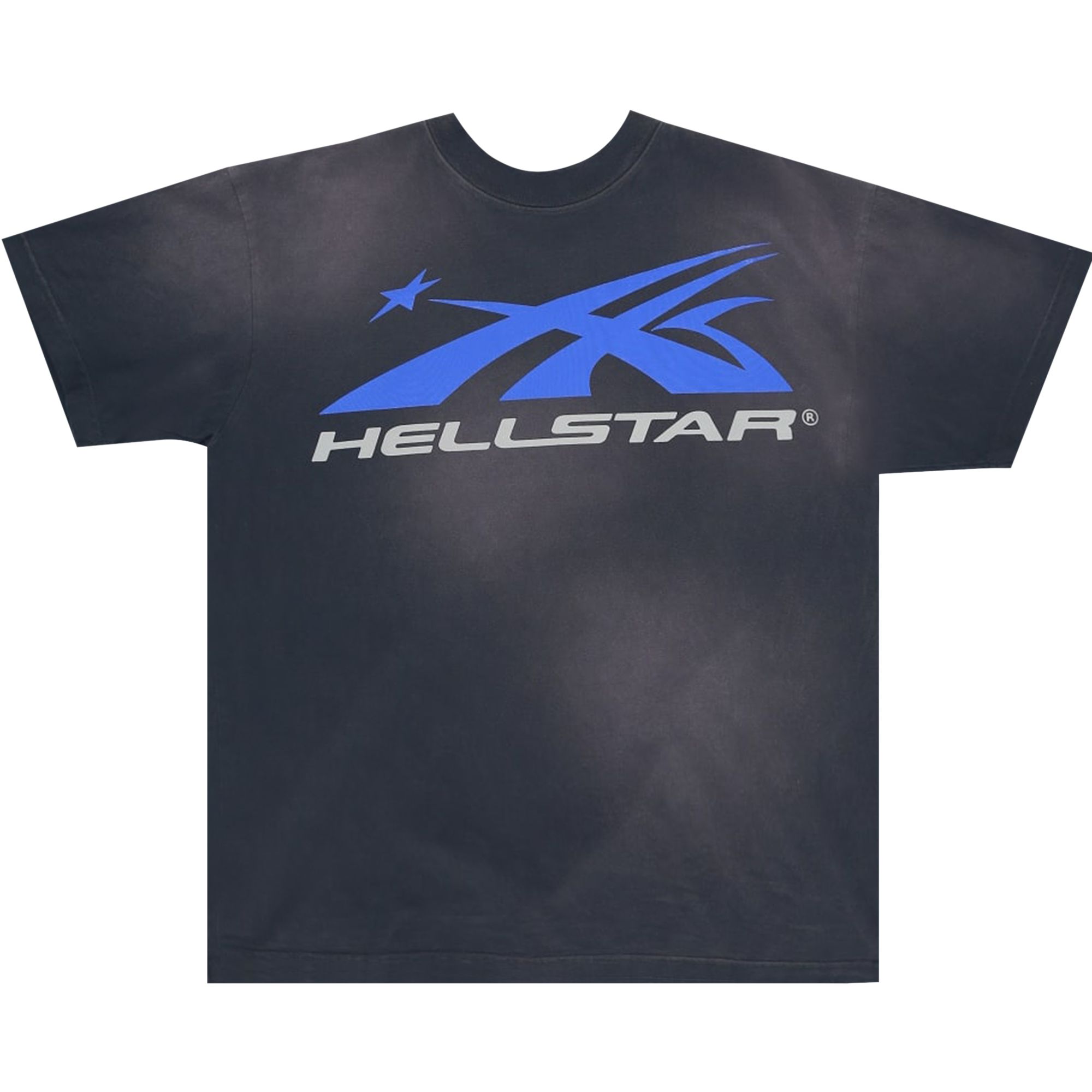Hellstar Gel Sport Logo T-Shirt 'Black/Blue' | Men's Size XL