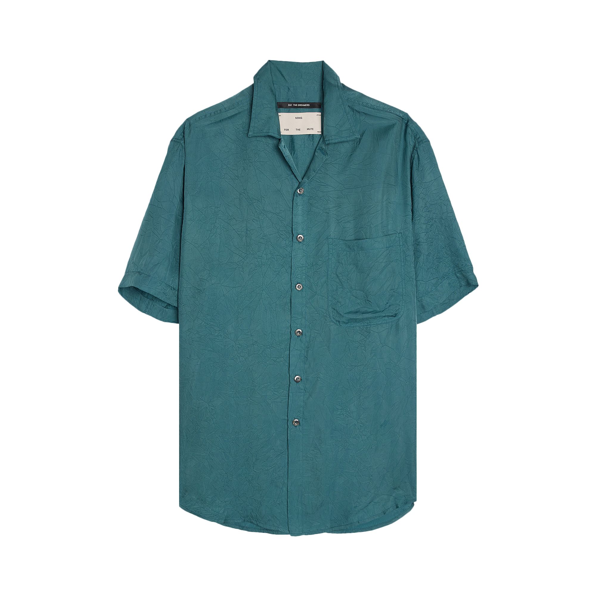 Pre-owned Song For The Mute Short-sleeve Oversized Shirt 'blue' | Men's Size 48